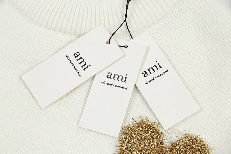 Ami Paris 2024 autumn and winter new products knitted crew neck sweater SMLXL