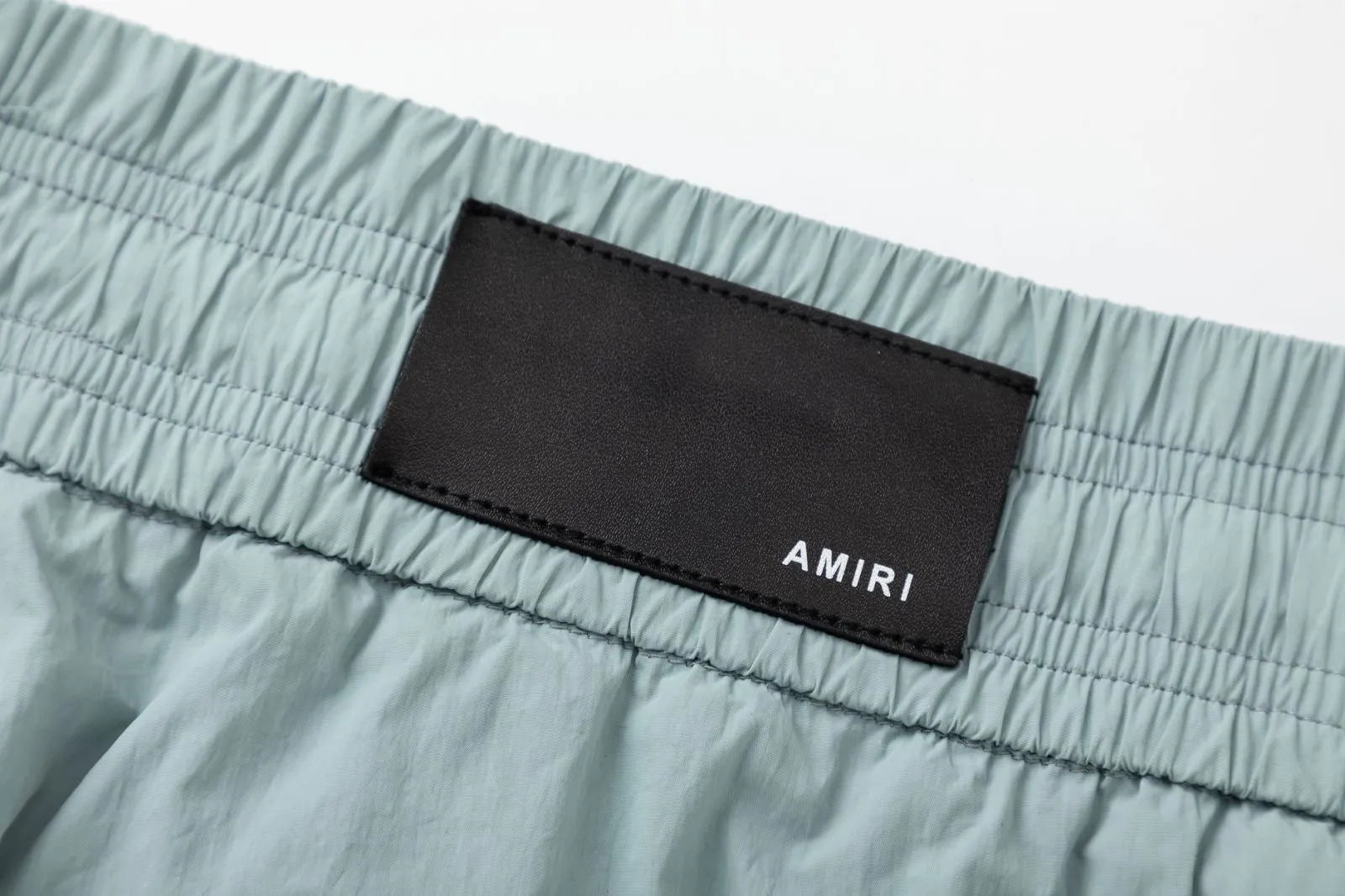 DK020#P220, AMIRI printed logo, cool and skin-friendly casual sports beach pants, color: black, green, size: S M L XL
