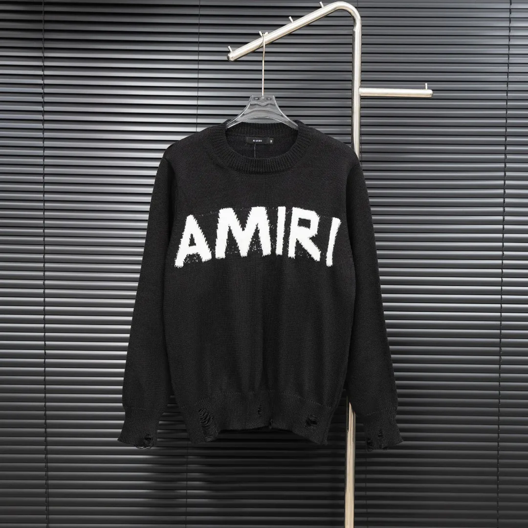 P290 Style: AMIRI distressed knitted long-sleeved sweater Size: S-XXL Fabric: Wool blend Accessories: Full set of customized original accessories No gender distinction, same style for men and women