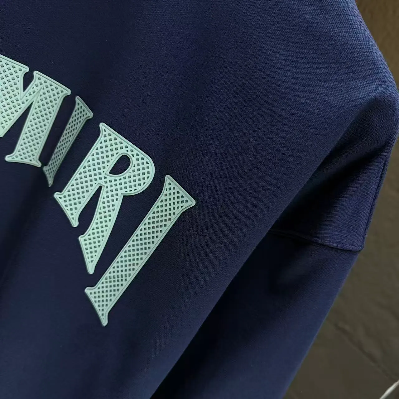 P210 AMIRI* 2025 autumn and winter new round neck sweatshirt 400g terry cotton letter logo lettering film thick plate glue Color: black white blue purple code number: S M L XL XXL