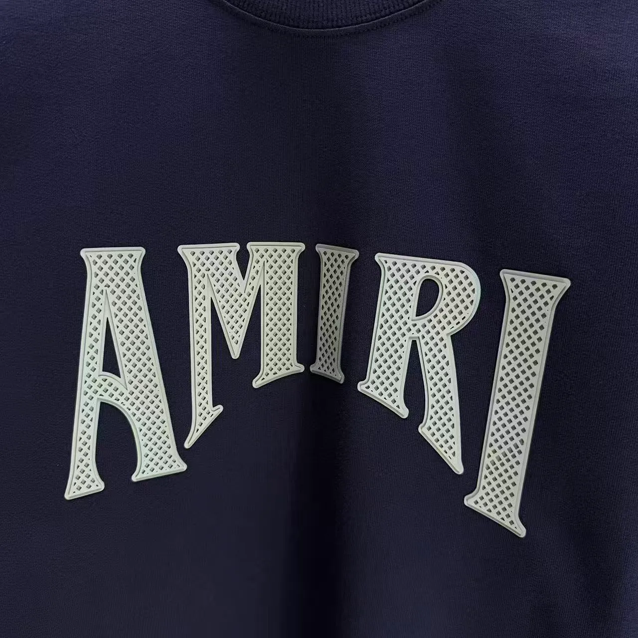 P210 AMIRI* 2025 autumn and winter new round neck sweatshirt 400g terry cotton letter logo lettering film thick plate glue Color: black white blue purple code number: S M L XL XXL