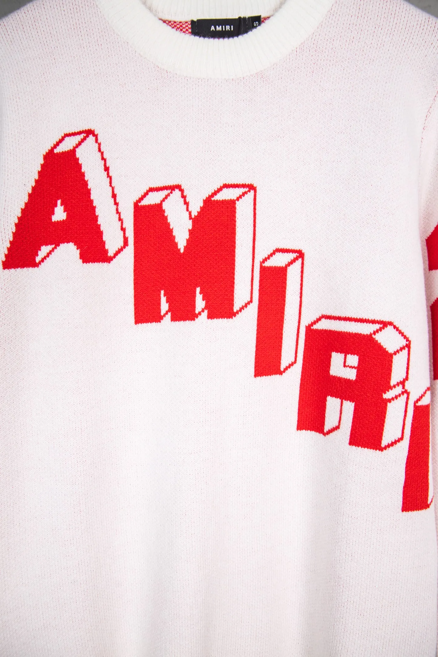 P240 AMIRI Emile 3D letter number 22 long-sleeved sweater with jacquard logo on the front and back Size: S-XL
