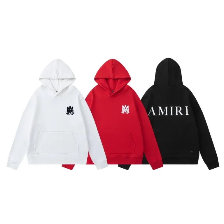P310 7189#AMIRI classic printed LOGO, color: black, white, red, size; S M L XL