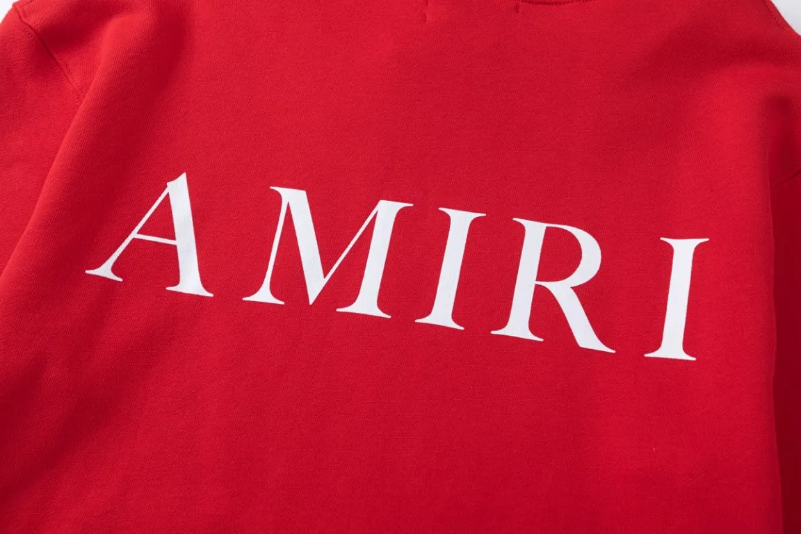 P310 7189#AMIRI classic printed LOGO, color: black, white, red, size; S M L XL