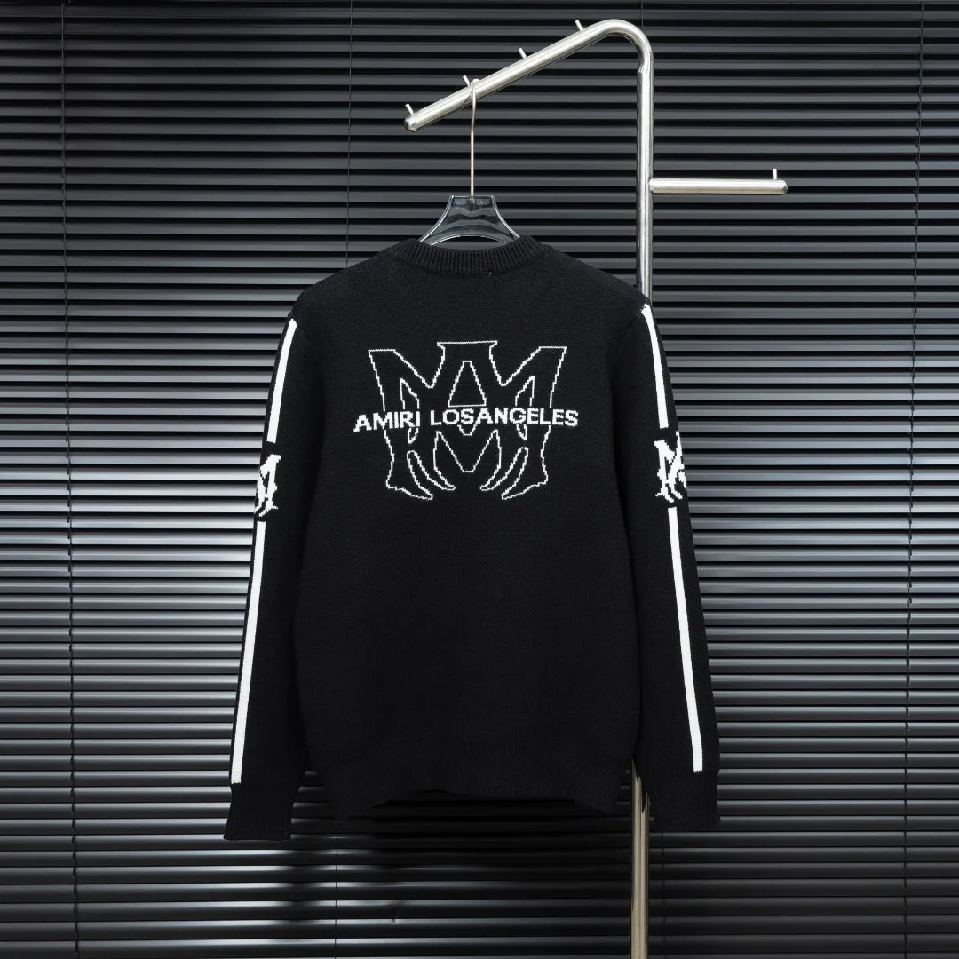 P300 Style: AMIRI one-piece arm jacquard knitted long-sleeved sweater Size: S-XXL Fabric: Wool blend Accessories: Full set of customized original accessories No gender distinction, same style for men and women