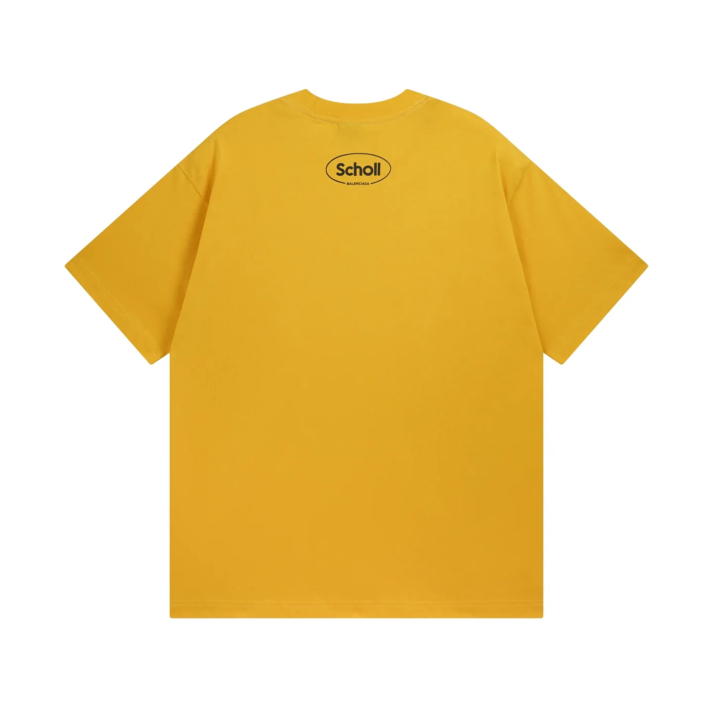 🅿️170 photos [Top version. Official website quality] BALENCI*GA/Paris. SS25 latest model, Paris co-branded Scholl printed short-sleeved T-shirt. Brick cabinet synchronization. Genuine product developed at the first time, welcome to compare! The fabric is made of Paris ZP custom-woven and dyed cotton double yarn. Weighing 260 grams, the cloth surface is clean. The cloth pattern is clear, soft and comfortable. The threads are dyed with no color difference. The printing uses environmentally friendly imported rubber paddles. The letters are clear and the effect is three-dimensional. The version adopts OS loose shoulder design. Same style for men and women. Code: BL253688 Color: black, yellow Size: XS S M L