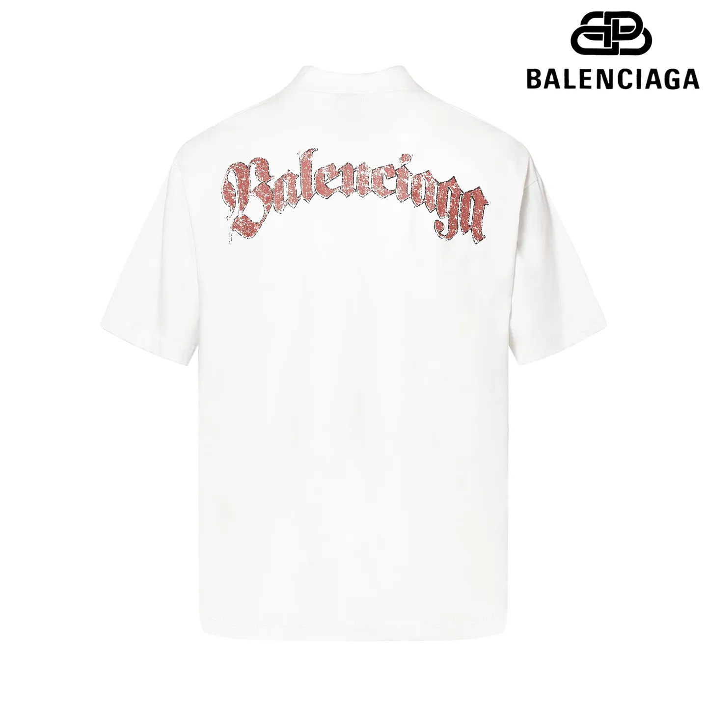🅿️190 9208# Detailed picture Top version [[BALENCIA*GA] official website quality Paris new front and back letter badge icon LOGO printed short-sleeved T-shirt OS version Loose dropped shoulders Unisex style Fabric: 260 grams 100% cotton double yarn Technology: front and rear digital direct printing Garment washing Shape solid color Color: black off-white Size: XS S M L