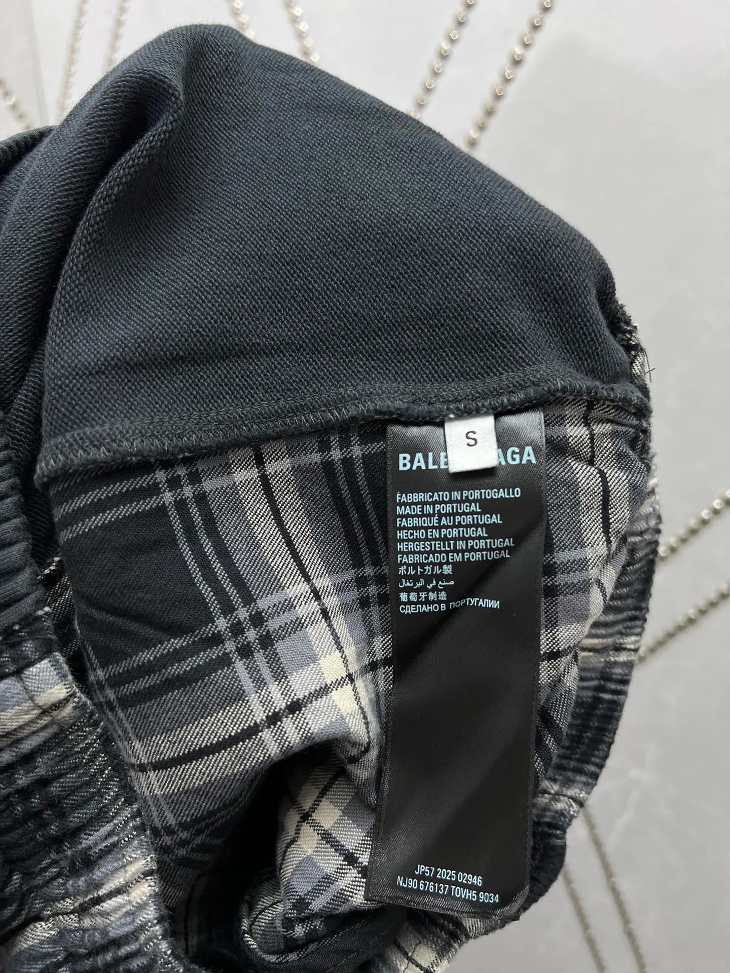 🅿️440 Paris 25ss new custom-dyed plaid splicing loose casual pants, same style for men and women! High version! Size: S.M.L.XL.