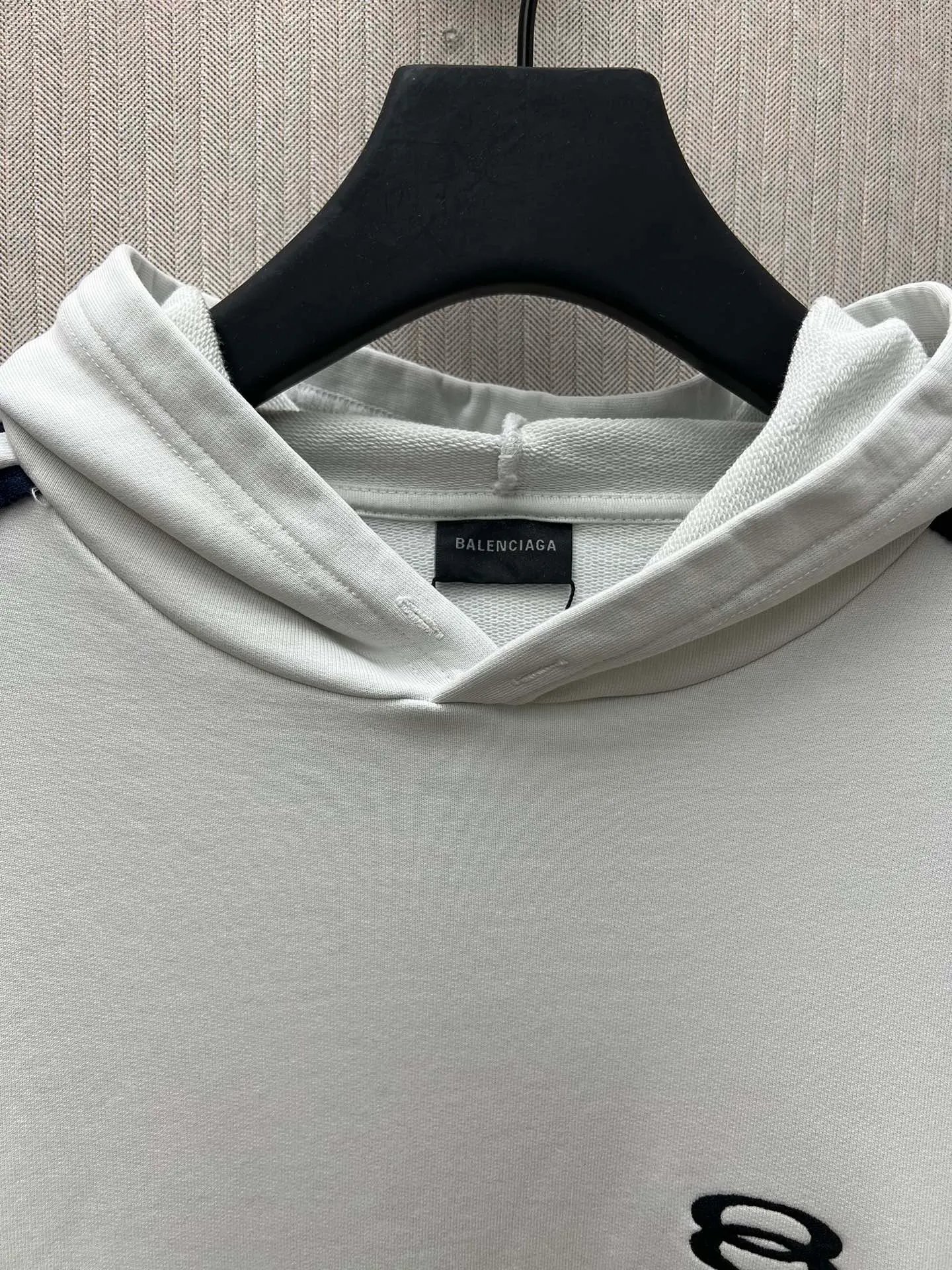 🅿️490 Paris 25ss new Unity Sports Icon Hoodie white gray and navy blue large version hooded sweatshirt Size: 0.1.2.3.
