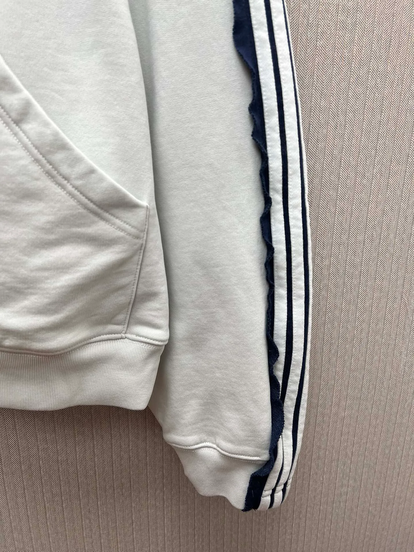 🅿️490 Paris 25ss new Unity Sports Icon Hoodie white gray and navy blue large version hooded sweatshirt Size: 0.1.2.3.