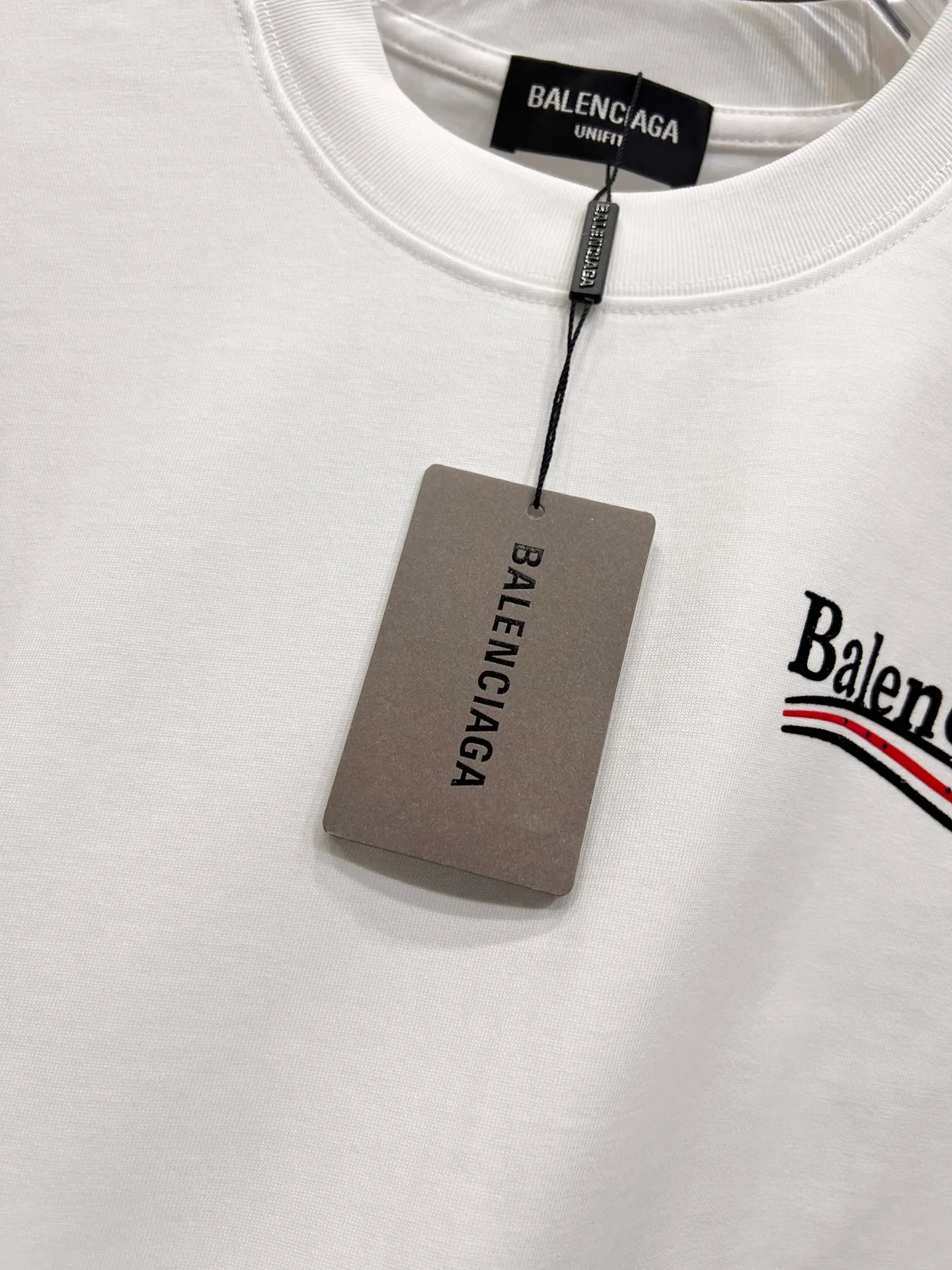 🅿️190 BAL Balenciaga 2025 autumn and winter new short-sleeved T-shirt, classic Coke logo printing + hot diamond process, loose version for men and women, S M L XL XXL, five sizes, color: black, white, Angora red