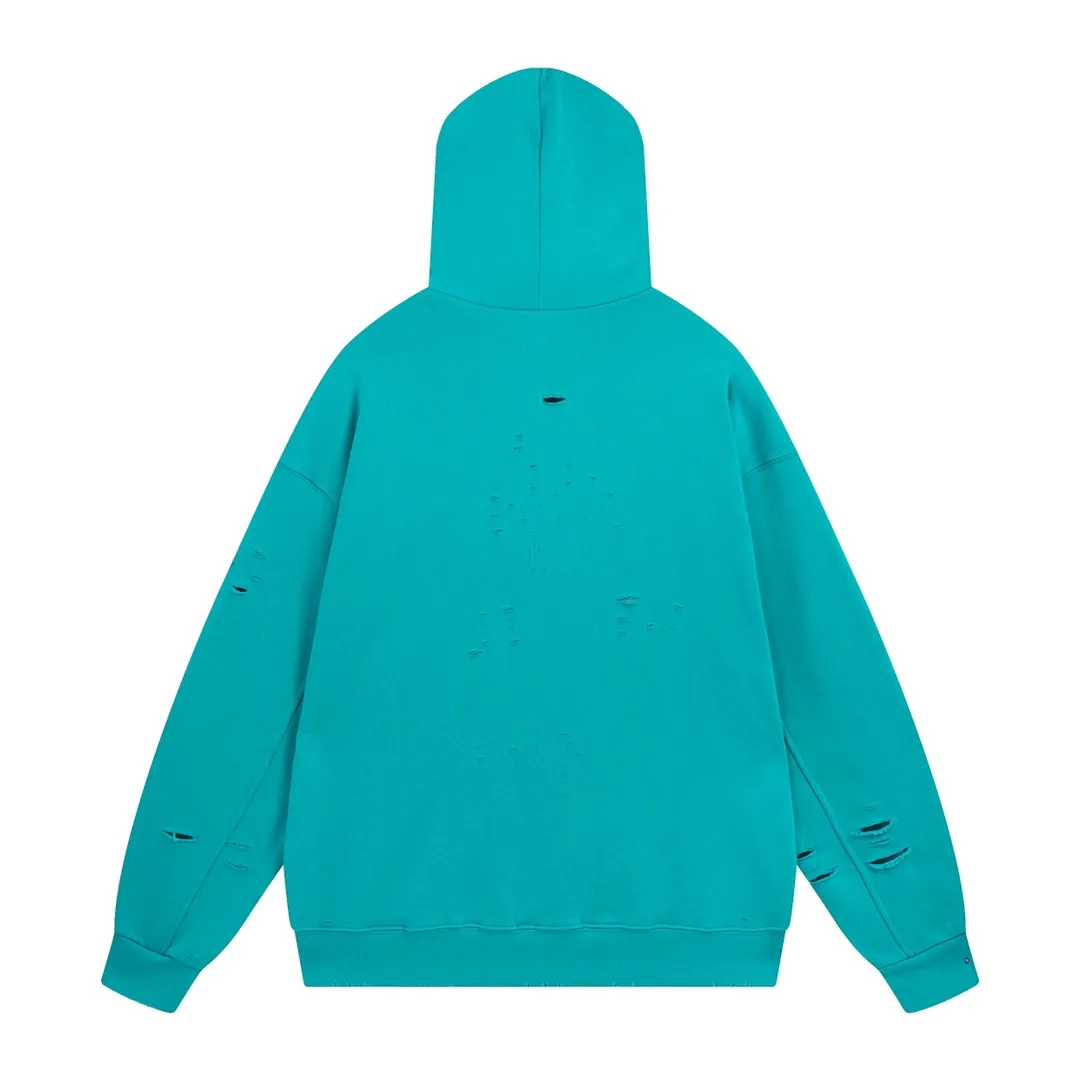 🅿️396 Detailed picture [Top version. Official website quality] BALENCI*GA/Paris. Classic style. 22SS #BALENCI*GA# Artistic ripped hole and velvet inner two-piece hooded sweatshirt. Autumn and winter brick cabinets are synchronized. Welcome to compare. The fabric is made of Paris ZP custom-woven and dyed cotton double yarn David coat with velvet lining. The fabric pattern is clear, soft and comfortable. The threads are woven and dyed with no color difference. The classic letter LOGO adopts precision stencils, imported environmentally friendly rubber paddles, and turtle crack printing, with a three-dimensional effect. Garment positioning art is worn with holes, hem threads, hat brim, and bag mouth are hand-worn vintage. Restore brick cabinets, and adopt OS loose shoulder style. Same style for men and women Coding: BL238001 Color: Black. White. Hulan. Brown. Dark green. Burgundy. Purple Size: XS S M L
