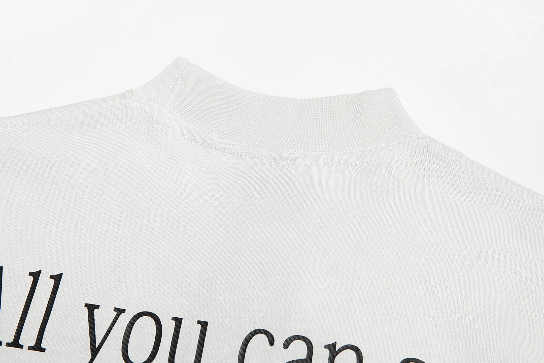 🅿️170 9197# Detailed picture Top version [[BALENCIA*GA] official website quality Paris new sunglasses front and rear digital direct printing printed short-sleeved T-shirt OS version loose dropped shoulders Unisex style Fabric: 260 grams 100% cotton double yarn Technology: front and rear digital direct printing Garment wash Shape solid color Color: off-white Size: XS S M L