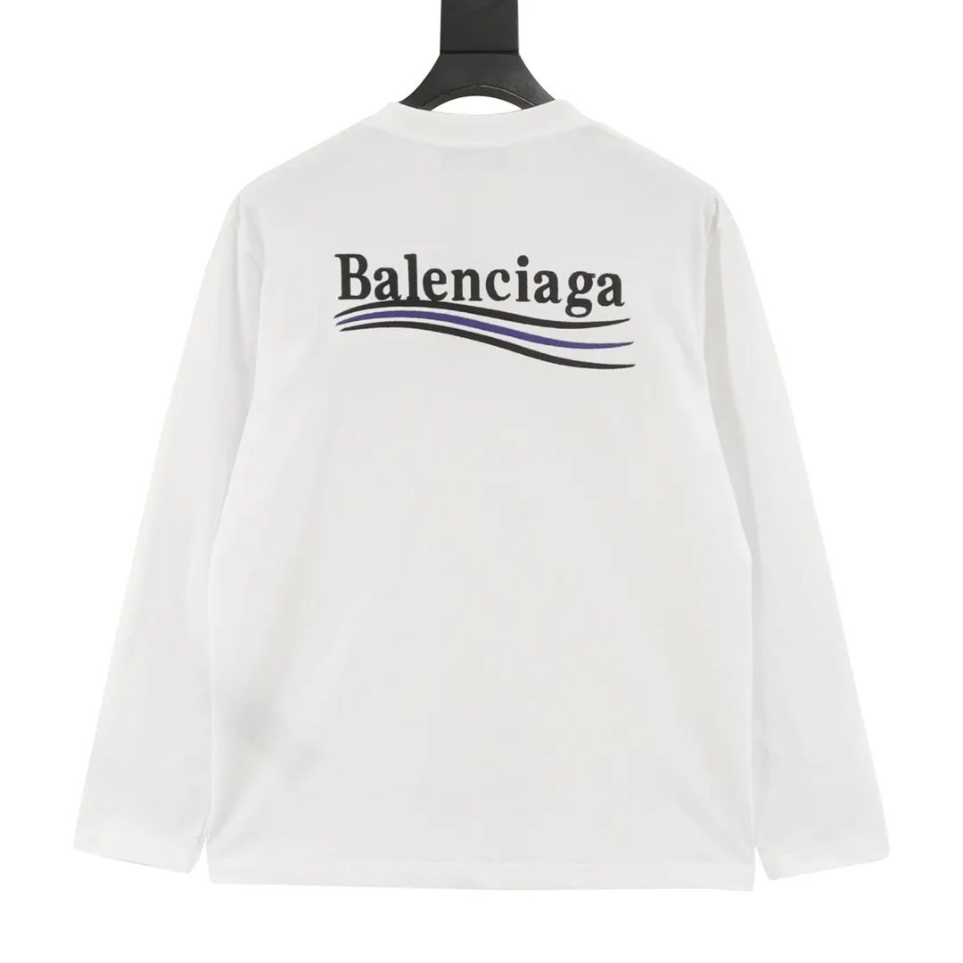 🅿️360 Balenciaga Classic Coke Embroidered Long Sleeve T-shirt size: XS-XL