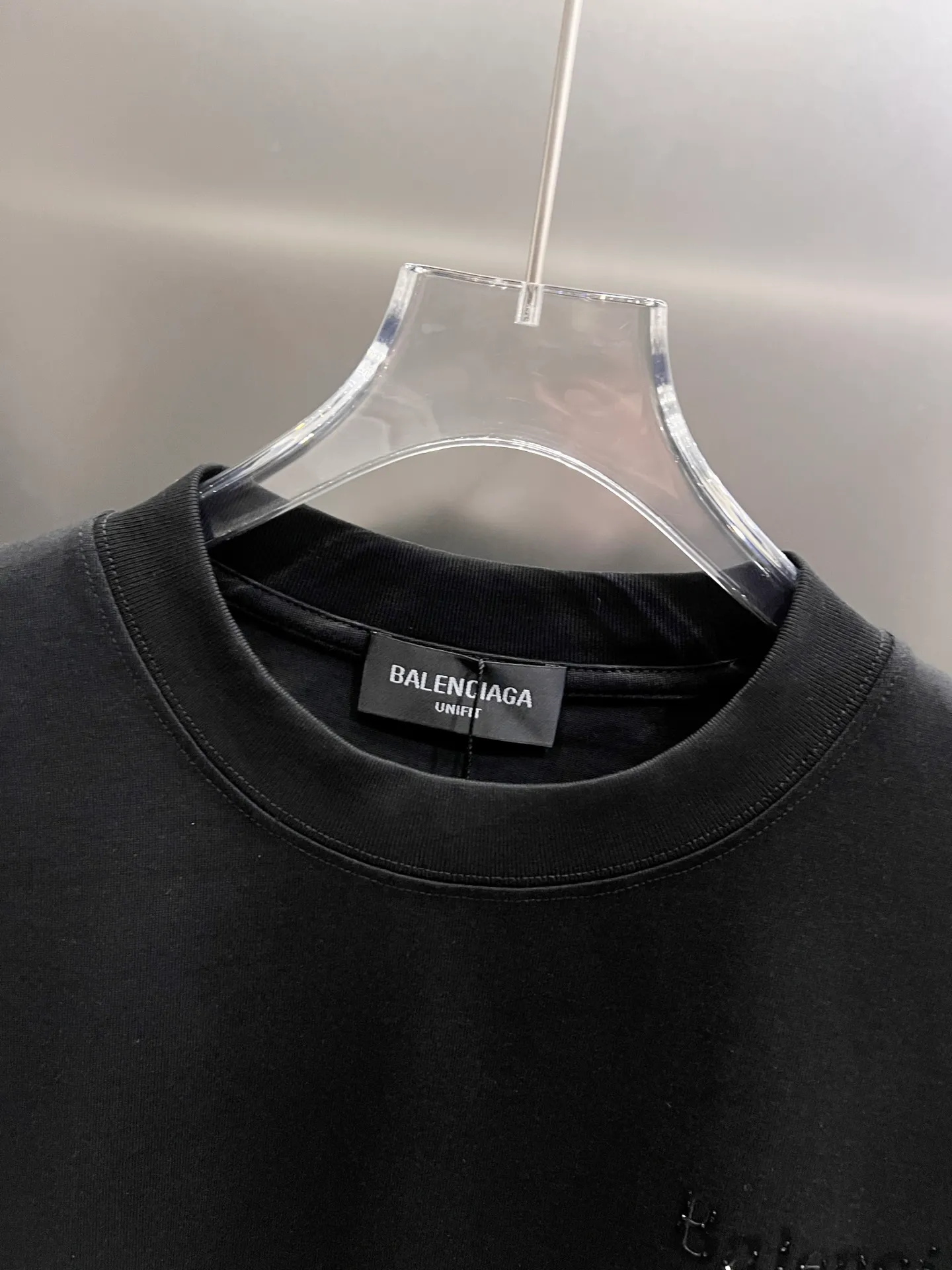 🅿️190 BAL Balenciaga 2025 autumn and winter new short-sleeved T-shirt, classic Coke logo printing + hot diamond process, loose version for men and women, S M L XL XXL, five sizes, color: black, white, Angora red