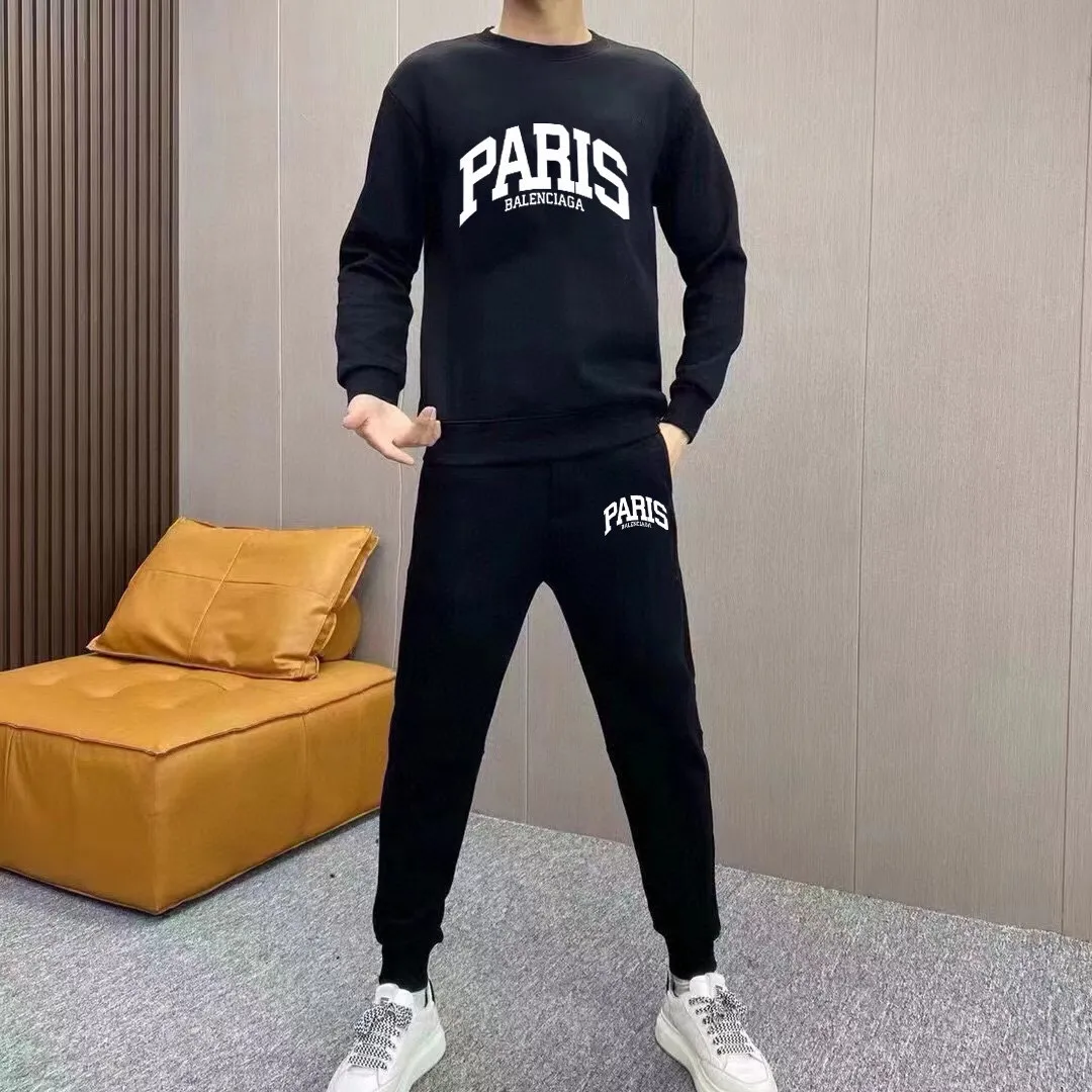 🅿️380 direct batch [BALENCIAGA] (Fat Man’s Gospel) hot-selling suit is coming. Focus on the original version of the official website. 2025 new hot-selling sweatshirt suit. The original order is the best. 🇭🇰The meticulous work of top designers. Just for a fitting and perfect upper body effect. 100% natural high-quality Roman cotton, close-fitting comfort, noble and elegant! Original hardware embodies elegance and nobility! Counter size: M-5XL (maximum wear up to 220 pounds)