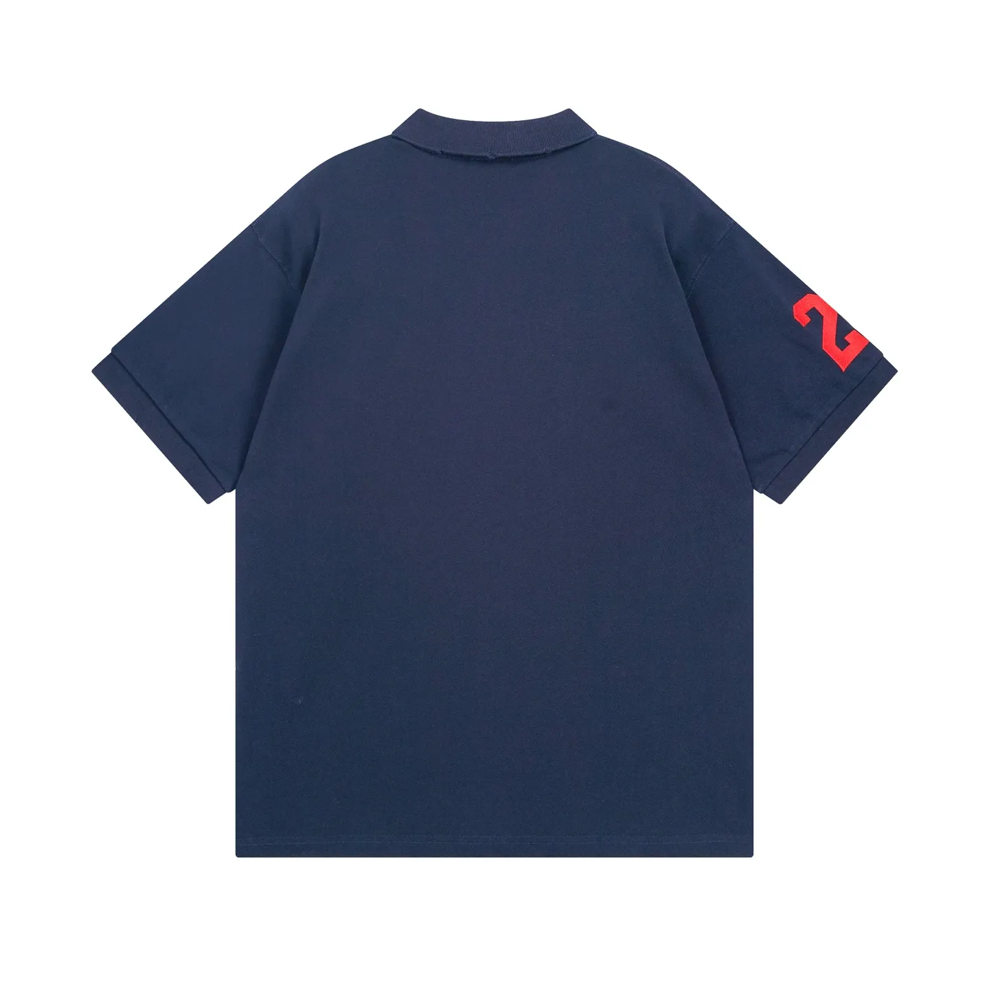 🅿️240 real photos [Top version. Official website quality] BALENCI*GA/Paris #2025 war horse embroidery frayed old POLO shirt, washed and worn, full of design. Welcome to compare. The fabric is made of Paris ZP custom-woven and dyed cotton pique, with a weight of 260 grams. The cloth surface is clean. The cloth pattern is clear, soft and comfortable. The threads are woven and dyed with no color difference. The embroidered LOGO is embroidered using imported Tajima embroidery machine. The effect is three-dimensional. Restore the brick cabinet, adopt the OS loose shoulder style. Same style for men and women. Code: BL252210 Color: royal blue Size: XS S M L