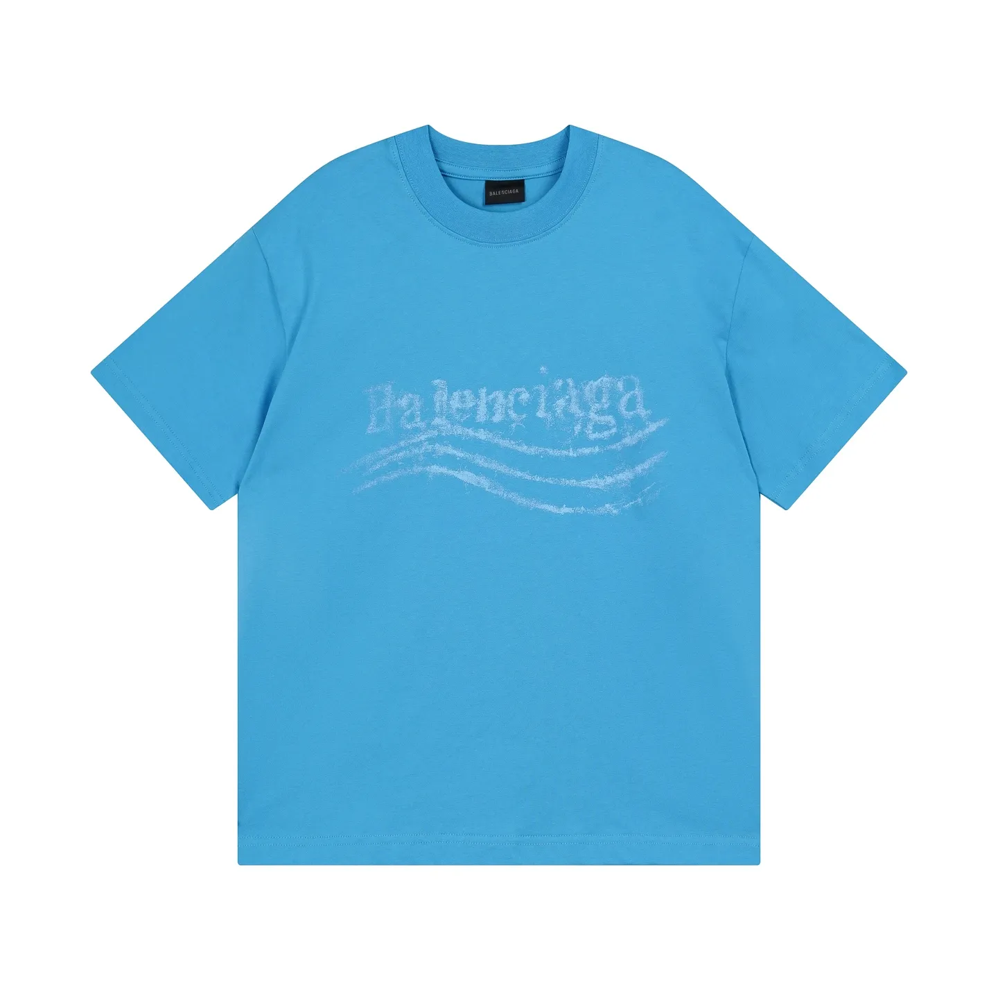 🅿️186 Note: Women’s version, real photos [Top version. Official website quality] BALENCI*GA/Paris #SS25 new style front and back wave print direct-injection printed washed short-sleeved T-shirt. 2025 spring and summer brick cabinet synchronization welcomes comparison. The fabric is made of Paris ZP custom-woven and dyed cotton double yarn, weighing 260 grams. The cloth surface is clean. The cloth pattern is clear, soft and comfortable. The threads are dyed with no color difference. The printing adopts computer direct printing, and the effect is three-dimensional. Restore the brick cabinet, adopt the medium version. Women's version Code: BL253731 Color: Washed black, sky blue Size: XS S M L