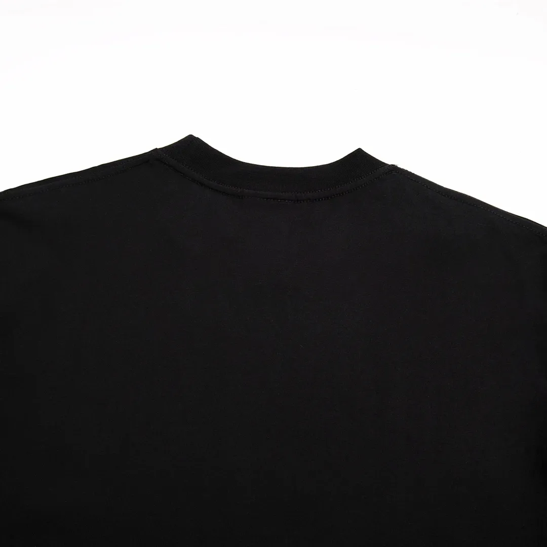 🅿️160 9138# Detailed picture Top version [[BALENCIA*GA] official website quality Paris new Chinese Valentine's Day 520 limited WI-FI catwalk style printed short-sleeved T-shirt OS version Loose dropped shoulders Unisex fabric: 260g 100% cotton double yarn Technology: front reflective printing Garment washing Shaping solid color Color: black white Size: XS S M L