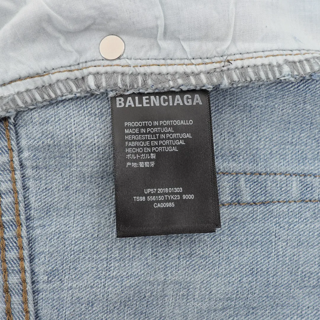 🅿️540 Balenciaga/Balenciaga Hidden stained and dirty ripped denim trousers. Custom-woven and custom-dyed raw denim and denim. The texture is very high-end! Double-layer fabric, custom-made camouflage twill cotton and comfortable texture fabric on the inside! Craftsmanship: embroidery, tearing, cutting, fraying, and a lot of damage. All are handmade by master workers, and they are restored one by one. The auxiliary materials and hardware are customized one-to-one. The loose version can be used by both men and women! Size: 28-34