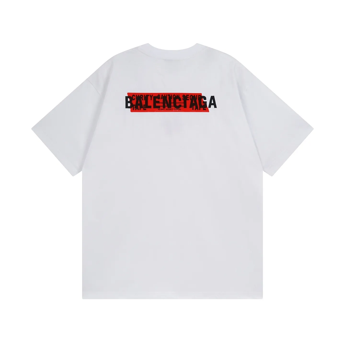 🅿️196 Actual pictures [Top version. Official website quality] BALENCI*GA/Paris #2025 new style front and rear letter LOGO embroidered tape taped short-sleeved T-shirt, full of design. Welcome to compare. The fabric is made of Paris ZP custom-woven and dyed cotton double yarn, weight 260 grams, clean cloth surface, clear cloth pattern, soft and comfortable. The threads are dyed with no color difference. The classic letter LOGO is embroidered with imported Tajima embroidery machine. The tape is stamped with imported transparent glue. The effect is three-dimensional. Restore the brick cabinet, adopt the OS loose shoulder version. Same style for men and women. Code: BL253662 Color: black, sky blue, white, floral gray Size: XS S M L