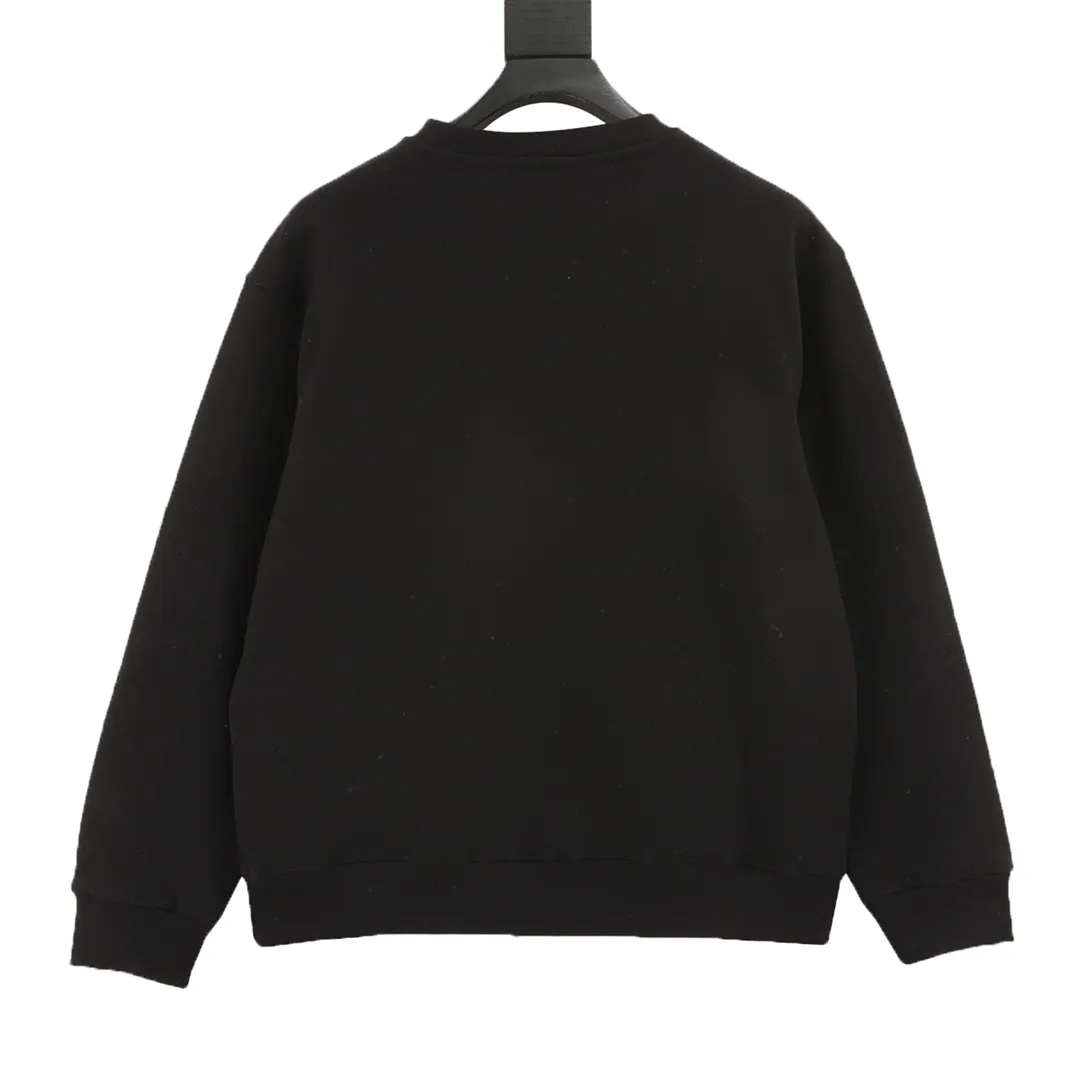 🅿️500 Balenciaga 25FW Poker letter round neck sweatshirt 480g high-grade combed cotton fabric Counter collar label Purchasing grade white thick plate hang tag Original hanging grain Three-dimensional foam printing on the front and back Strong sense of layering Same style for men and women Couple style Oversize version Loose Size: S-XL