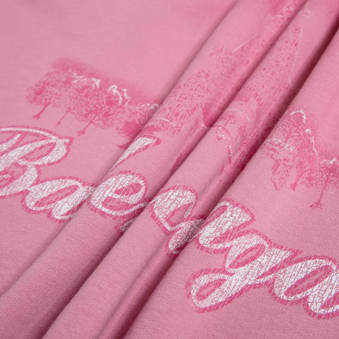 🅿️340 Detailed picture Top version [BALENCIA*GA] Official website quality Paris' new Paris Eiffel Tower series hooded sweatshirt OS version Loose dropped shoulders Unisex style Fabric: 480g 100% cotton terry David sweater Technology: Front white ink direct spray Garment wash Frayed Distressed Fixed color Color: Washed blue Pink Size: XS S M L