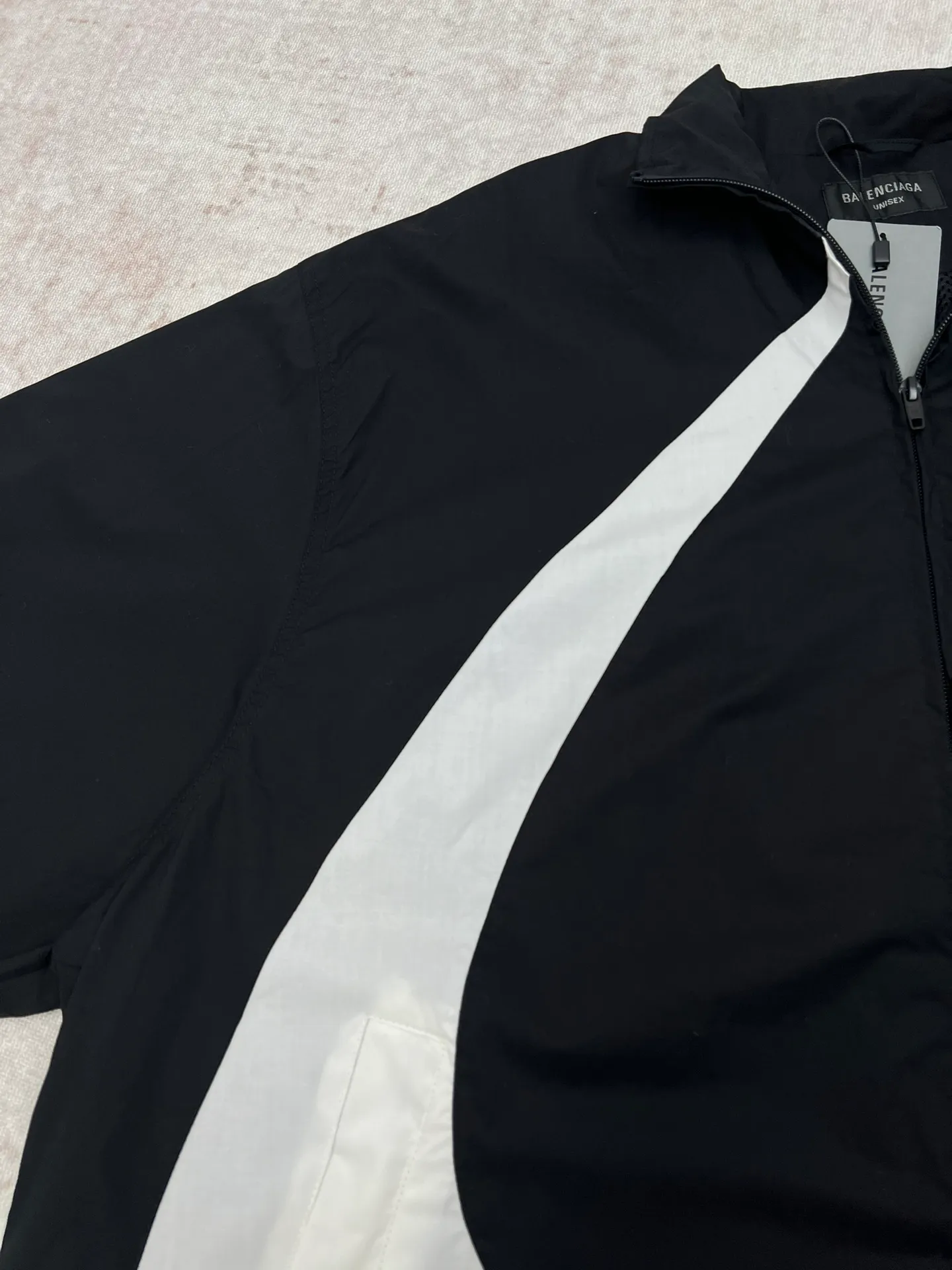 🅿️710 Paris 25ss new pure cotton turtleneck long-sleeved jacket, loose fit, men's style, black, size: XS.S.M.L.