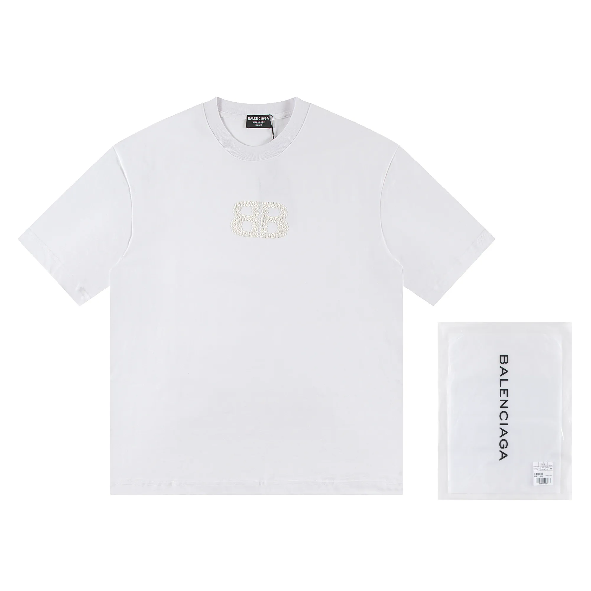🅿️180 Balenciaga2026 new T-shirt (high craftsmanship) Material: Made of high version 300g double yarn combed cotton Size: S M L XL Color: black and white Style number: W2653