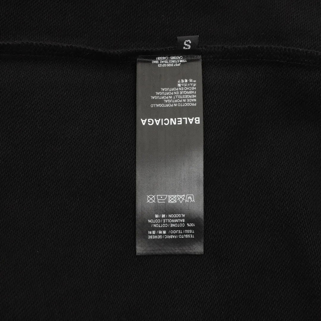 🅿️500 Balenciag 25FW round neck sweatshirt with small letters, 480g high-grade combed cotton fabric, counter collar label, purchasing grade white thick plate hang tag, original hanging grain, three-dimensional foam printing on the front and back, strong layering, same style for men and women, couple style, oversize version, loose size: S-XL