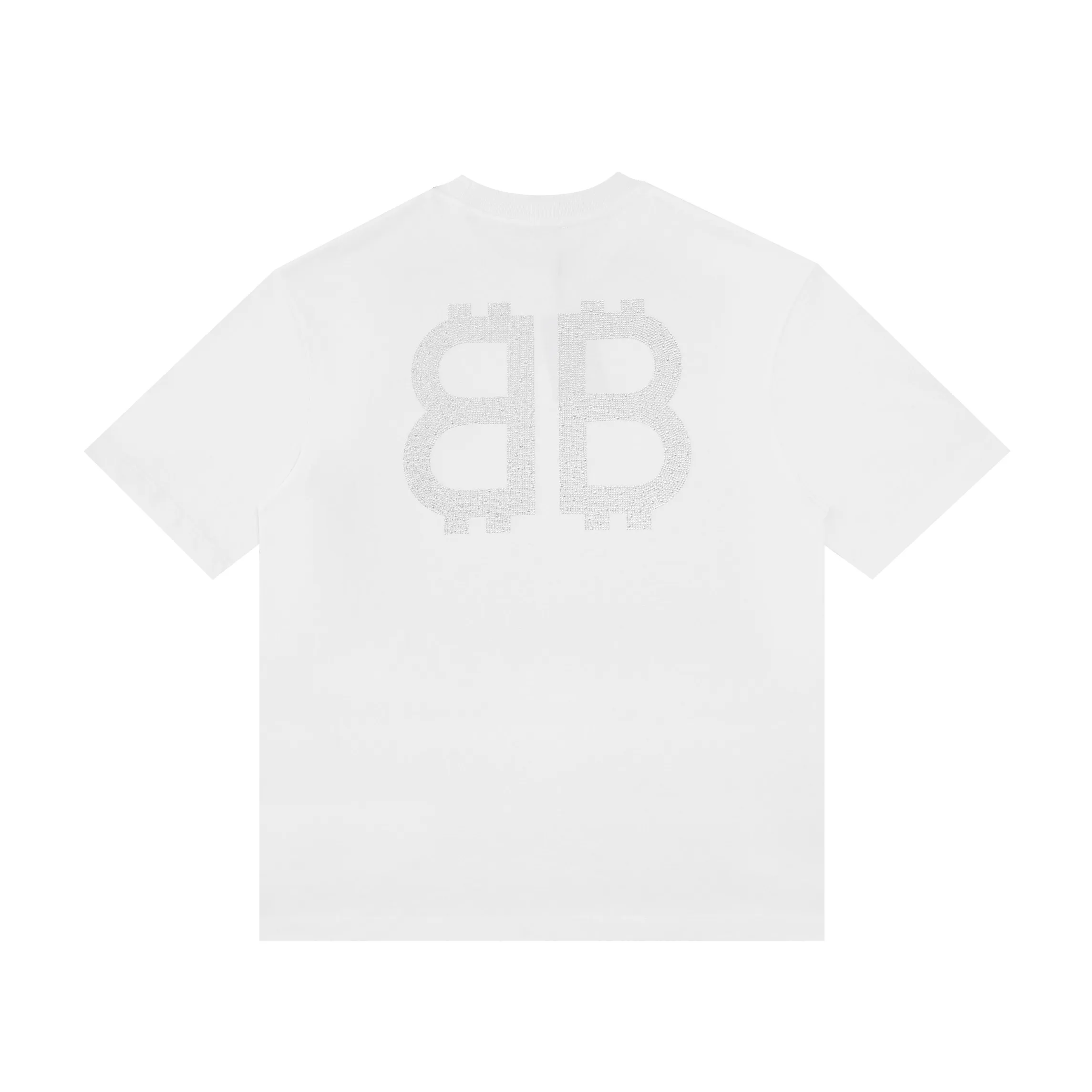 🅿️160 Style: 2026 new Balenciaga hot diamond short-sleeved T-shirt Material: Made of active colored diamond high version 300g double yarn combed cotton Size: S～XL Color: White Style number: F3020