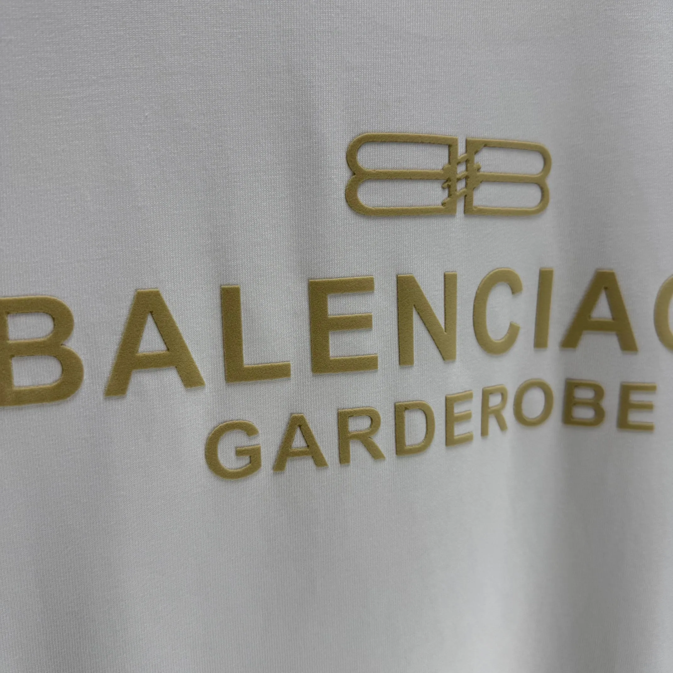 🅿️240 BALENC* Paris* 2025 autumn and winter new thick long-sleeved T-shirt 320g pure cotton letter logo flocking Color: black white night blue code number: S M L XL