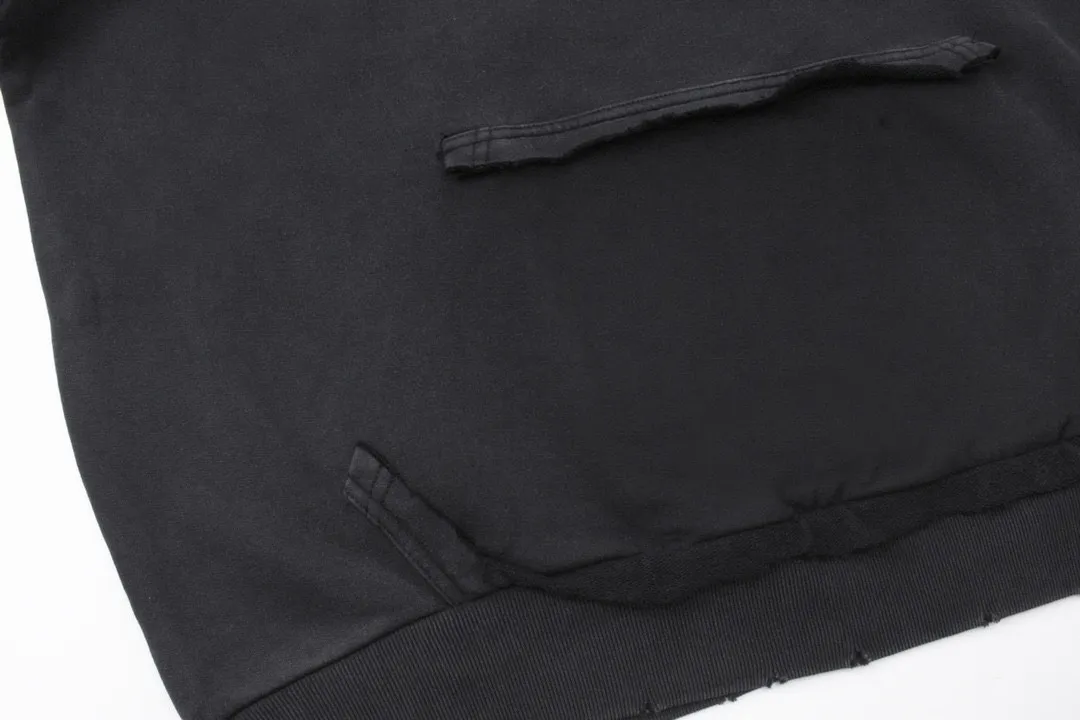 🅿️420 BALENCI*GA 24ss Paris hot-selling tape hooded sweatshirt. The front and back panels are printed with tape direct printing. Many hand-made. The ready-made garments are washed and worn. The cloth surface is clean. The cloth pattern is clear, super heavy work. Soft and comfortable. Exclusively pattern-woven and dyed 450g fabric. The threads are dyed in the same cylinder with zero color difference. Different from the market currency. The version adopts os loose shoulder version. Welcome to compare. Same style for men and women -Color: iron gray blue Paris blue washed black burgundy fluorescent yellow green khaki -SIZE: XS S M L style number 8912#