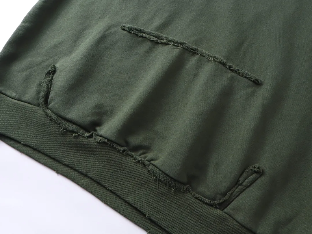 🅿️420 - BALENCI*GA 24ss Paris hot-selling tape hooded sweatshirt. The front and back panels are printed with tape direct printing. Many hand-made grinding. The ready-made clothes are washed and worn. The cloth surface is clean. The cloth pattern is clear, super heavy work. Soft and comfortable. Exclusively pattern-woven and dyed 450g fabric. Threads are dyed in the same vat with zero color difference. Different from the market currency. The version adopts os loose shoulder version. Welcome to compare, same style for men and women. -Color: Iron gray blue, Paris blue, washed black, burgundy, fluorescent yellow, green, khaki -SIZE: XS S M L style number 8912#