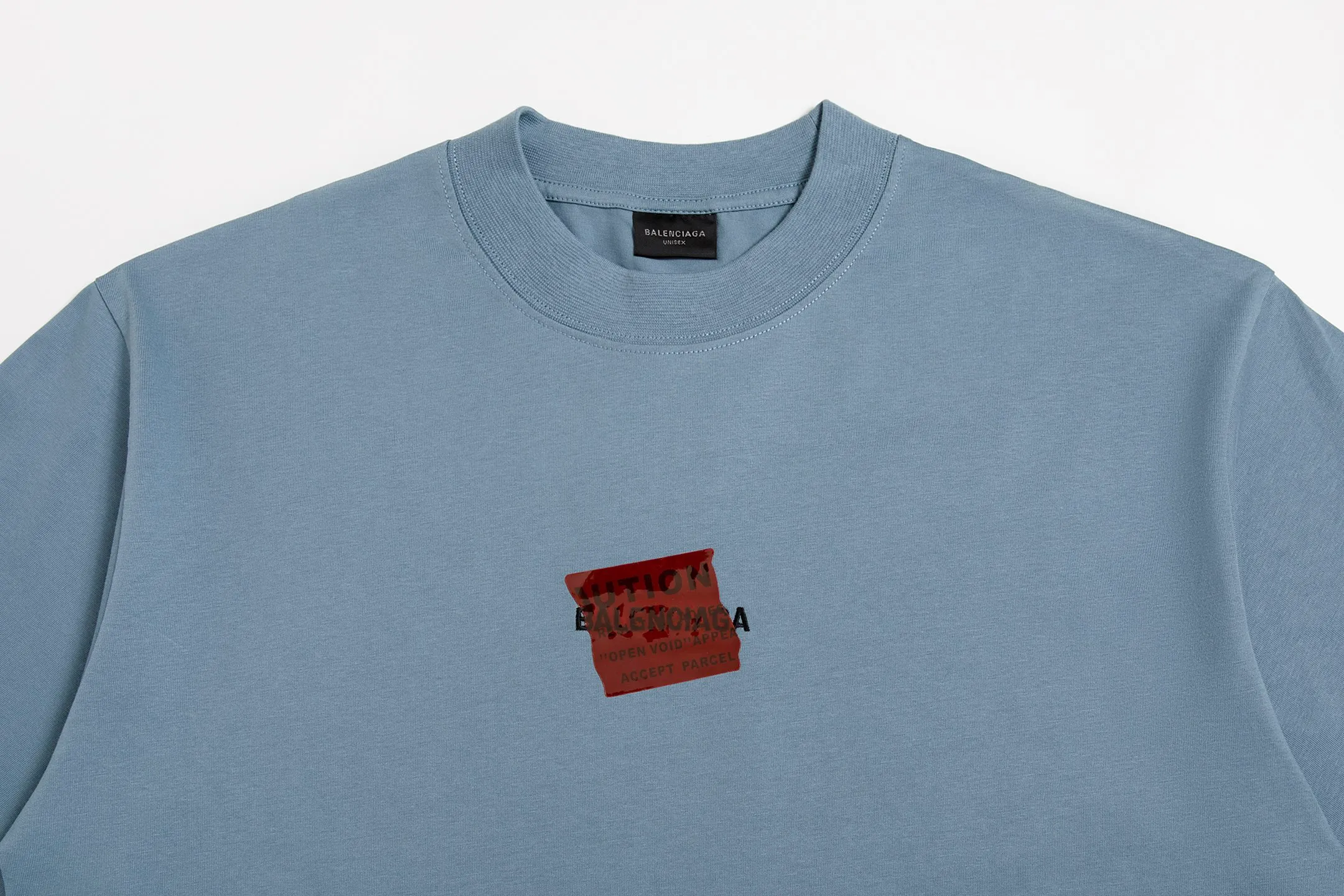 🅿️180 9201# Detail picture Top version [[BALENCIA*GA] official website quality Paris new front and back letter embroidery tape taped short-sleeved T-shirt OS version loose dropped shoulders Unisex fabric: 260 grams 100% cotton double yarn Technology: front and rear embroidery front and rear taping garment wash shaping solid color Color: black white blue floral gray Size: XS S M L