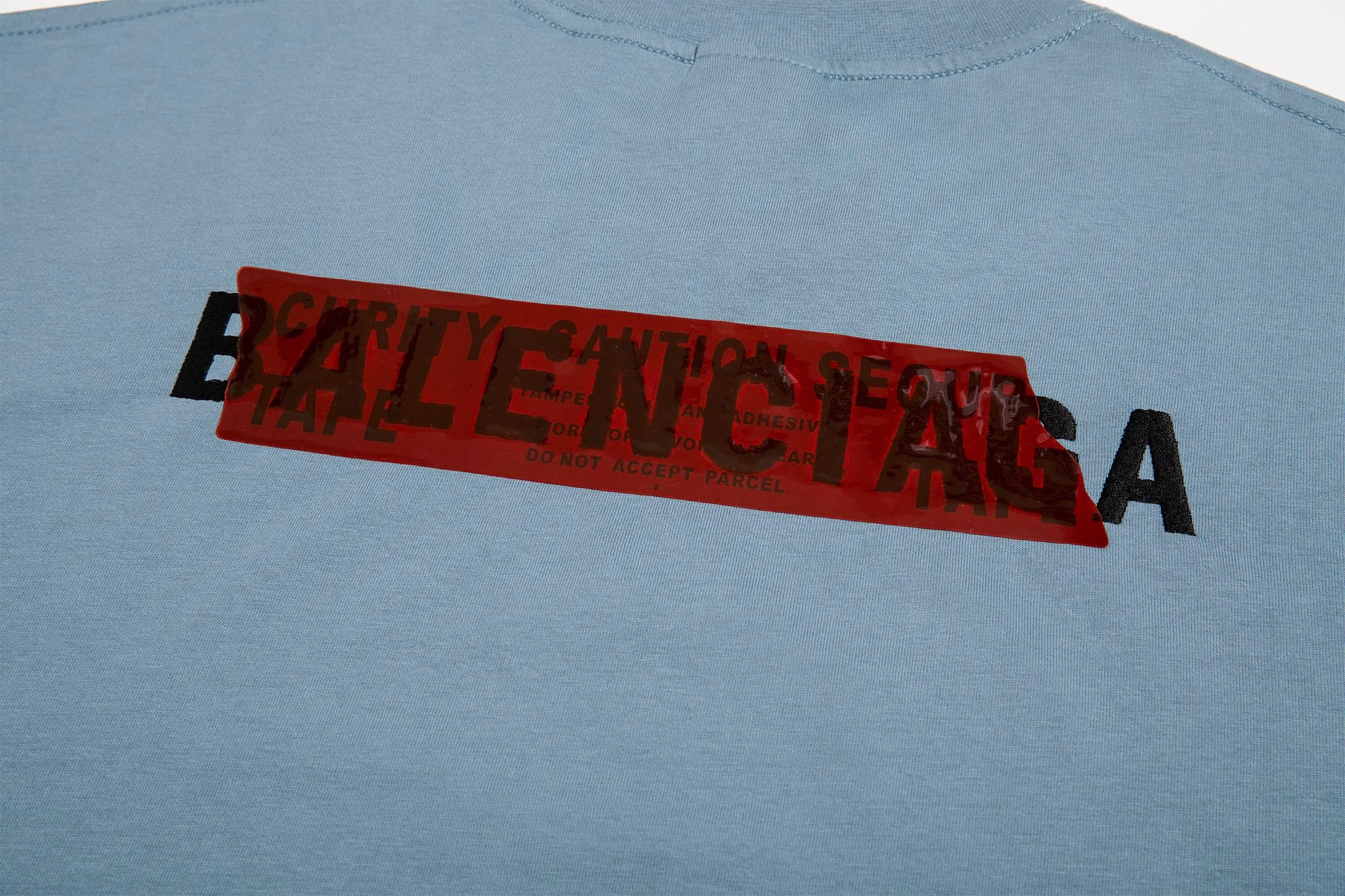 🅿️180 9201# Detail picture Top version [[BALENCIA*GA] official website quality Paris new front and back letter embroidery tape taped short-sleeved T-shirt OS version loose dropped shoulders Unisex fabric: 260 grams 100% cotton double yarn Technology: front and rear embroidery front and rear taping garment wash shaping solid color Color: black white blue floral gray Size: XS S M L