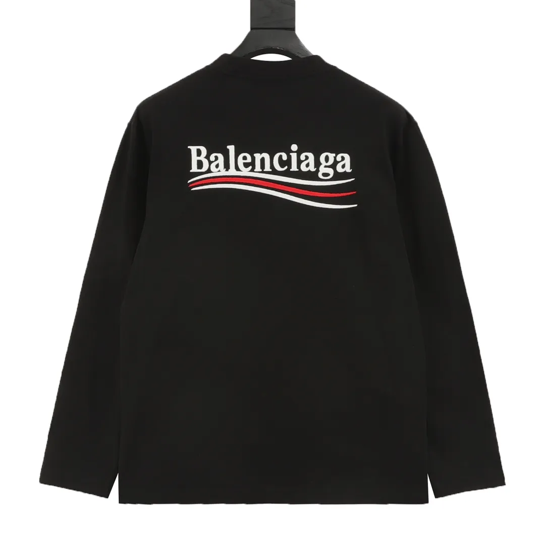 🅿️360 Balenciaga Classic Coke Embroidered Long Sleeve T-shirt size: XS-XL