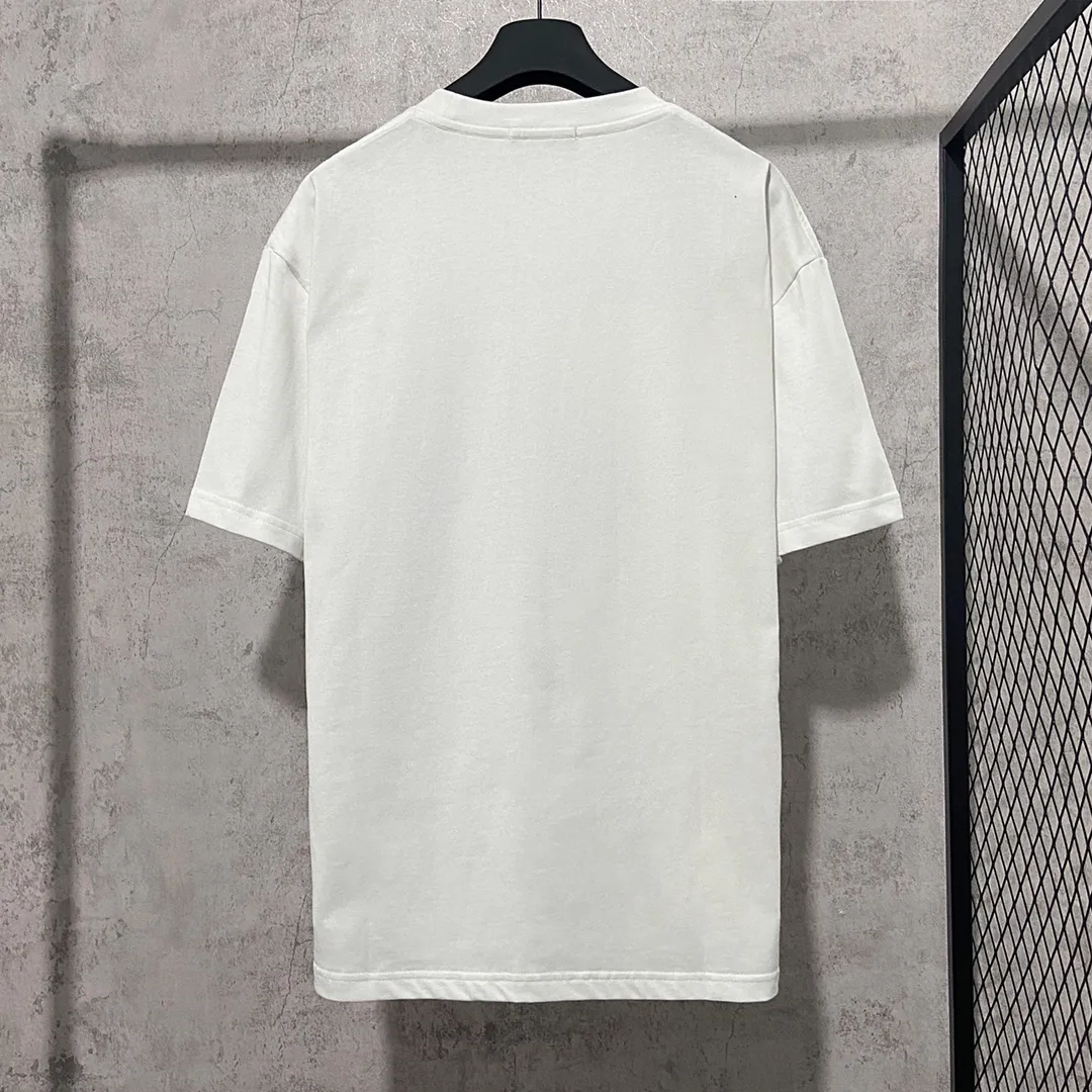 🅿️180 9120# real shot top version [[BALENCIA*GA] official website quality Paris new black 8 pear Gautama short-sleeved T-shirt OS version loose dropped shoulders Unisex style Fabric: 260g 100% cotton double yarn Technology: front panel digital direct printing Garment washing Shape solid color Color: black white Size: XS S M L