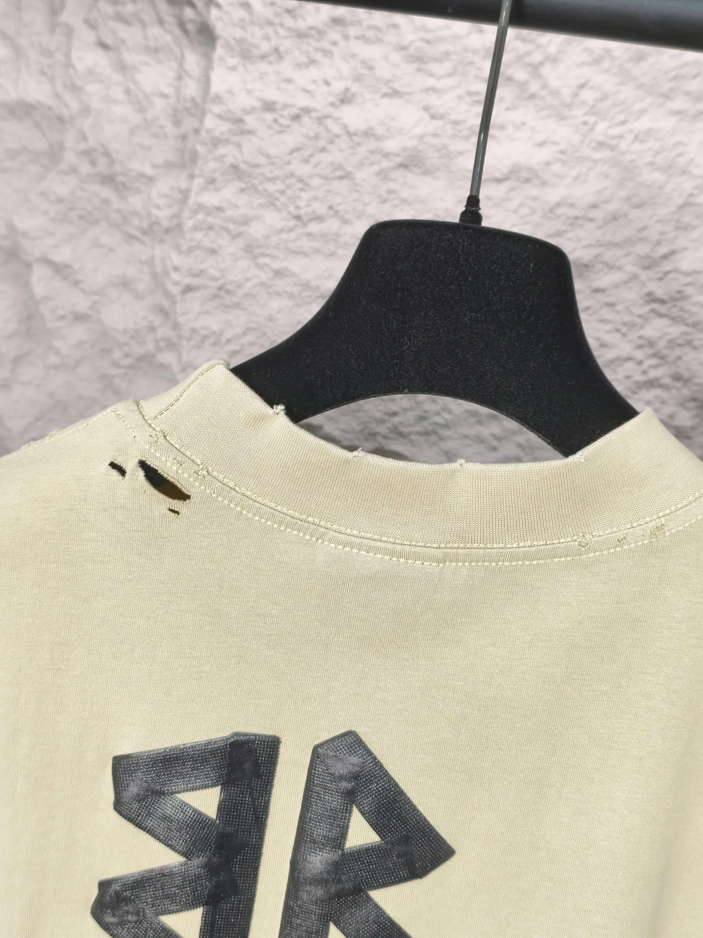 🅿️180 9110# Actual photo top version [[BALENCIA*GA] official website quality Paris new yellow tape bandage digital direct printing short-sleeved T-shirt OS version loose dropped shoulders Unisex style Fabric: 260g 100% cotton double yarn Process: front and rear digital direct printing Garment washed worn distressed fixed color Color: gray blue white washed blue burgundy green Black silver rose red khaki Size: XS S M L