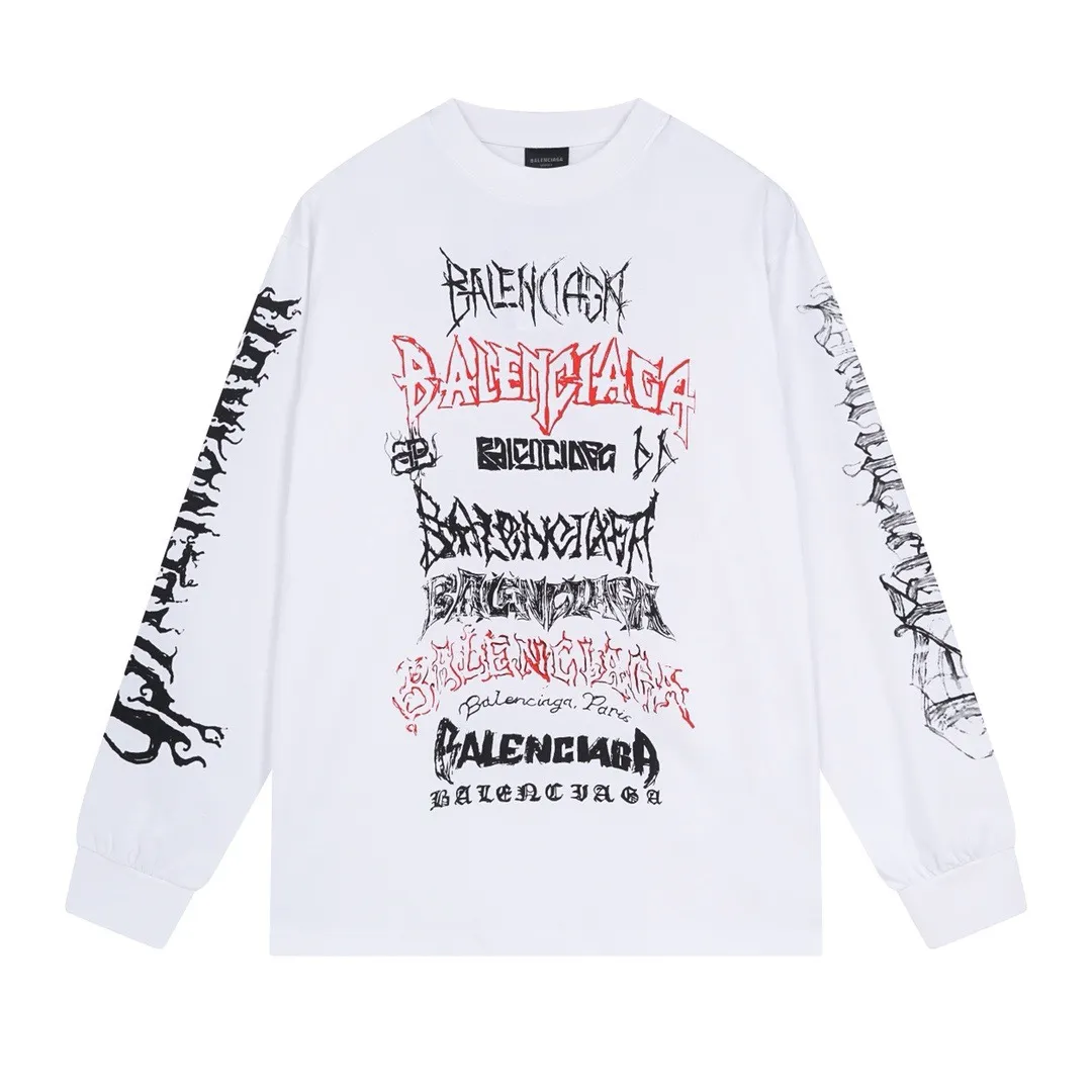 🅿️210 real photos [Top version. Official website quality] BALENCI*GA/Paris. 2024 new style. Year of the Dragon limited print long-sleeved T-shirt, synchronized with brick cabinets. Developed genuine product at the first time, enjoy printing and comparison! The fabric is made of Paris ZP custom-woven and dyed cotton double yarn. Weighing 260 grams, the cloth surface is clean. The cloth pattern is clear, soft and comfortable. The threads are dyed with no color difference. The classic LOGO is made of environmentally friendly imported materials, drawn silk flowers, with clear letters and three-dimensional effect. Restore the brick cabinet. Welcome to compare, the version adopts the OS loose shoulder version. Same style for men and women Coding: BL235035 Color: black, white, pink Size: XS S M L