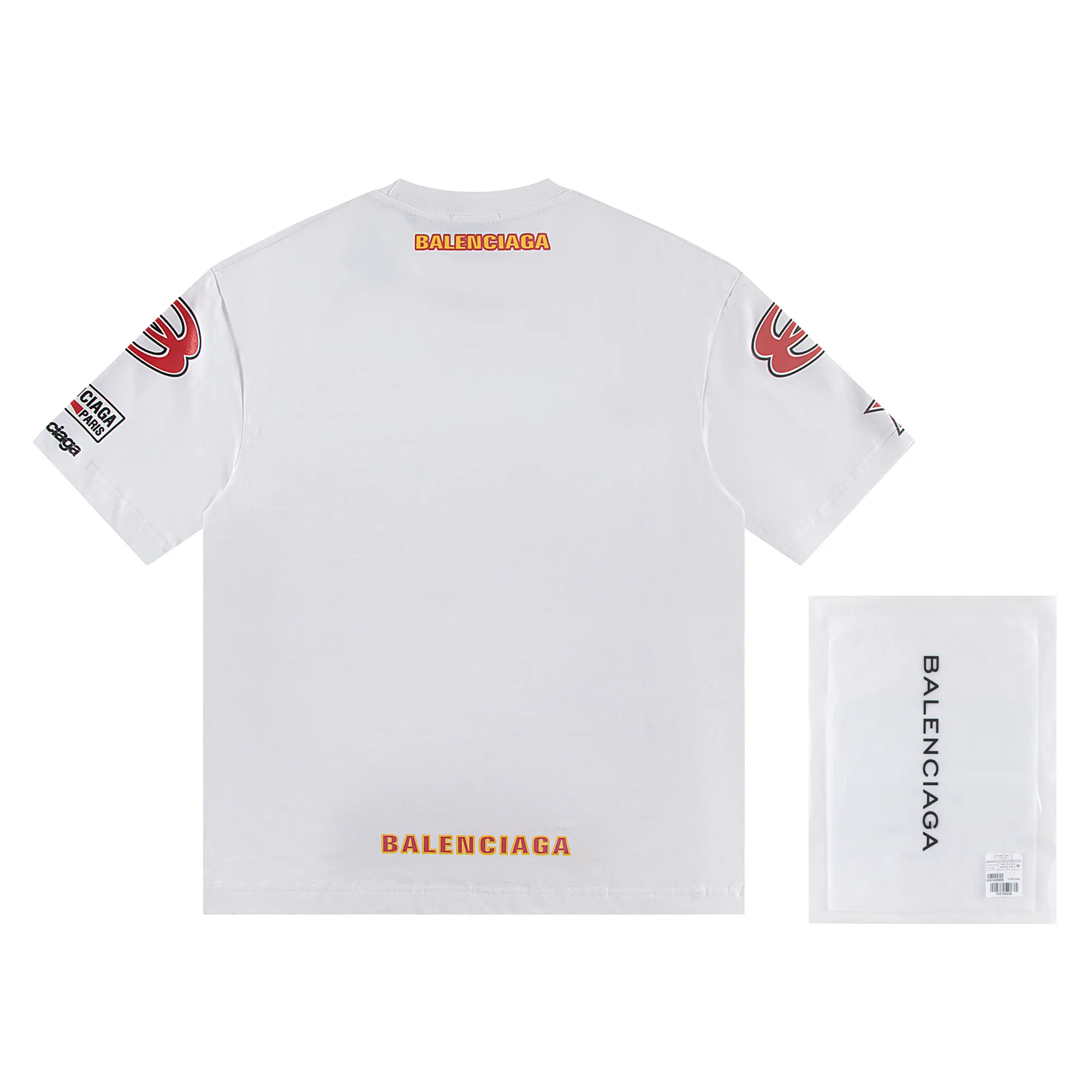 🅿️160 Balenciaga 2026 heavy industry new T-shirt Material: Made of high version 300g double yarn combed cotton Size: S M L XL Color: black and white Style number: W2802