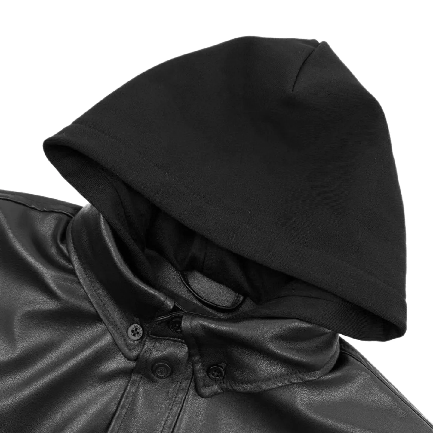 🅿️960 [Exclusive supply] BLCG Parker hooded zipper leather jacket. Original purchase and development for 34,900. The fabric is made of customized French Bazaar black guri fine leather and 1000 cotton cotton. Unparalleled texture and luster. Natural texture. Comfortable and close to the skin. Decorated with the same color Balenciaga logo on the front. The hat and the leather gap are cleverly integrated to create a fake two-piece visual illusion. The sense of layering is full. He is a leader in fashion. It is the sediment of time, the representative of gentleman, and the silent declaration of noble status. High-frequency voltage embossing technology uses high-frequency voltage to produce a thermal effect on the leather surface. The thermal effect causes slight deformation of the leather fibers, forming a unique texture and the Balenciaga letter logo. Polishing and polishing: Use professional polishing tools to carefully process the leather surface, and then use special agents to polish the leather to improve the overall beauty of the leather. The template machine performs seamless splicing, and the design and shape of the original leather jacket and hat brim are first and accurately customized, and then manually sewn, and then accurately aligned with the assistance of the template machine to ensure a smooth and seamless effect. Size:1/2/3