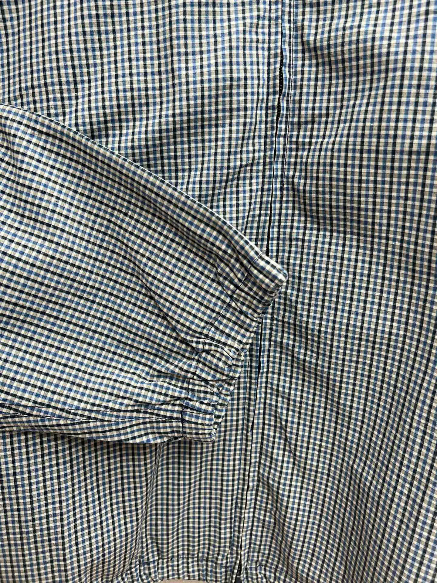 🅿️680 Paris 25ss new black and white plaid cotton and linen zipper jacket loose fit men's high version code number: 1.2.3.