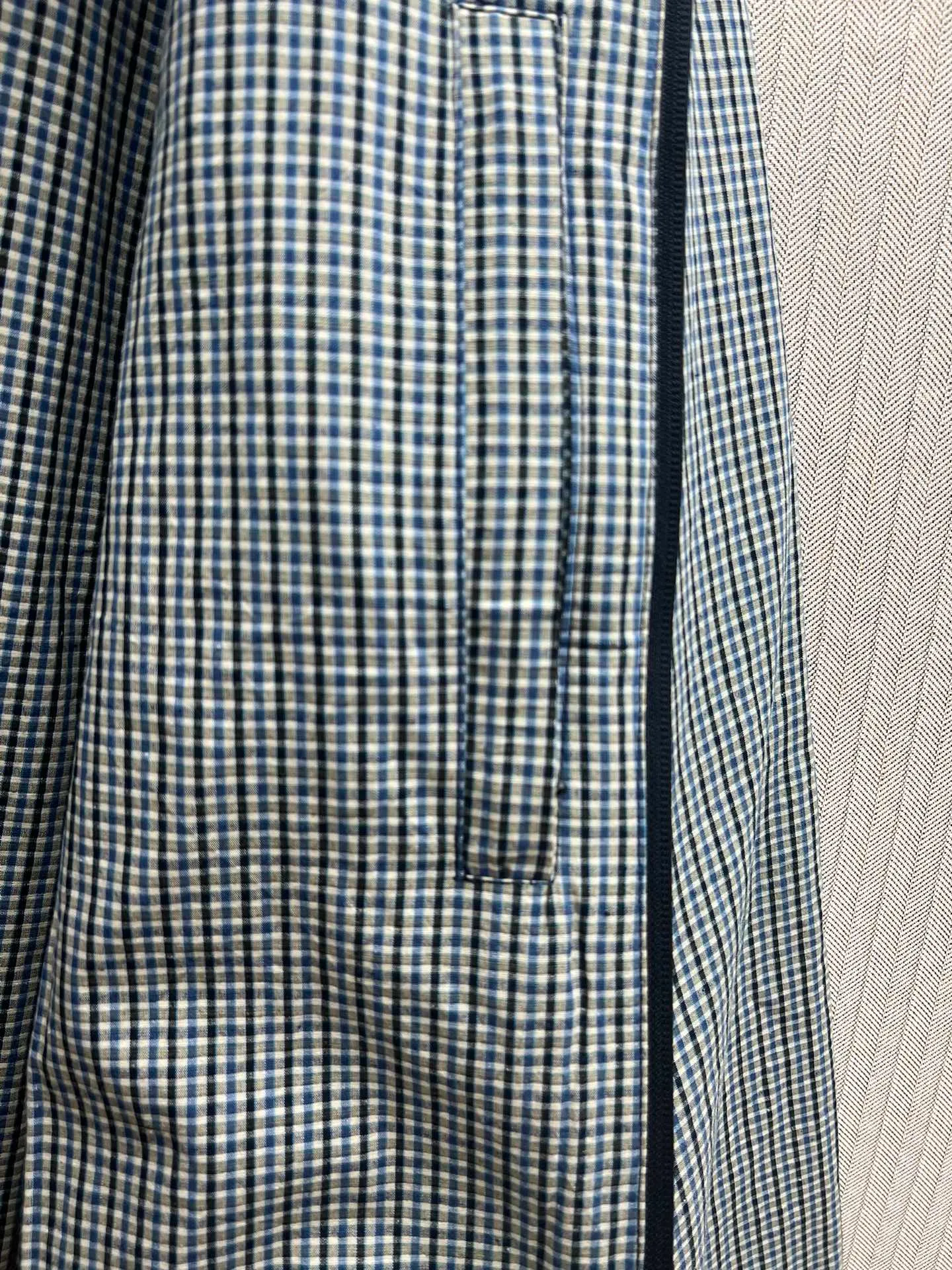 🅿️680 Paris 25ss new black and white plaid cotton and linen zipper jacket loose fit men's high version code number: 1.2.3.