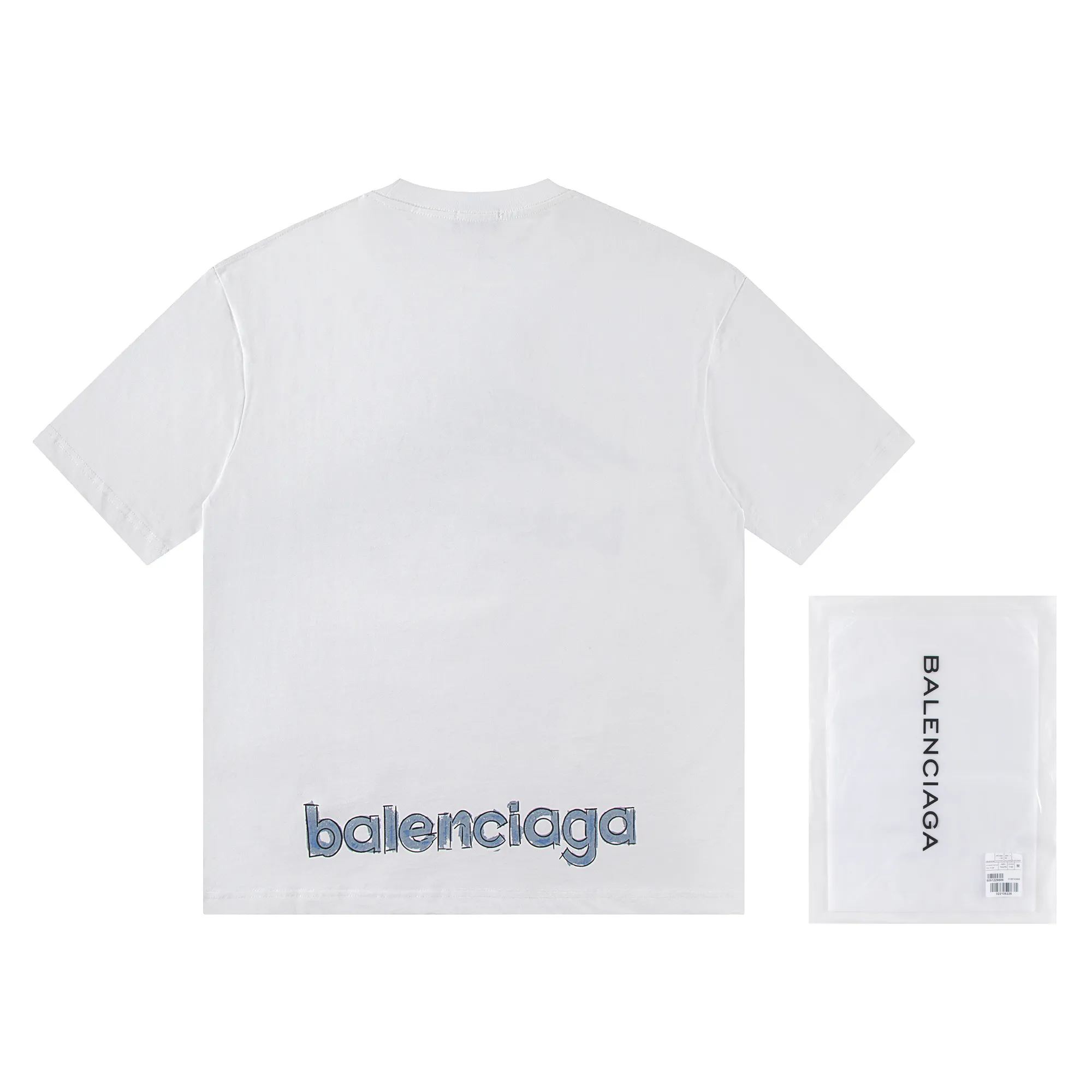 🅿️160 Balenciaga2026 new painted T-shirt Material: Made of high version 300g double yarn combed cotton Size: S M L XL Color: black and white Style number: W2806