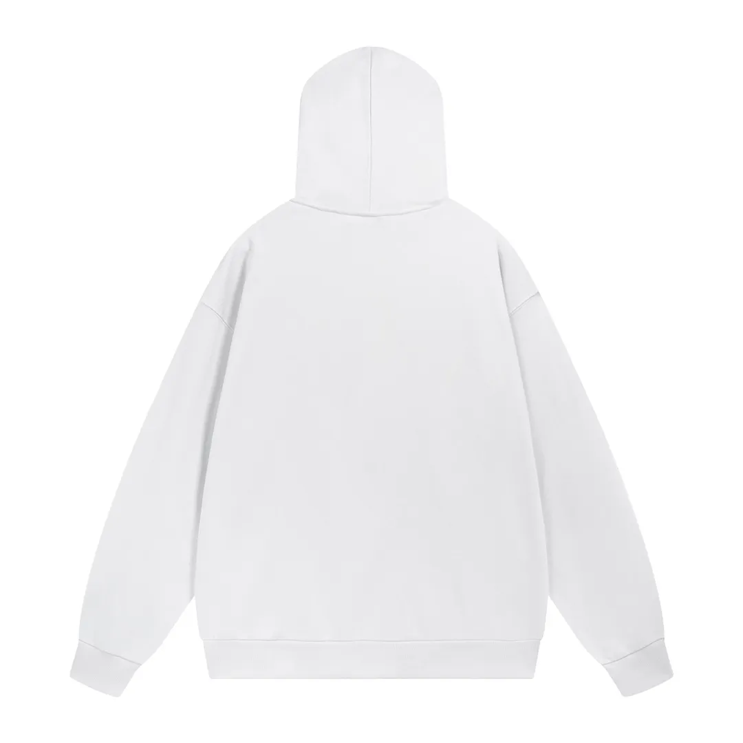 🅿️320 detailed pictures [Top version. Official website quality] BALENCI*GA/Paris BALENCI*GA#2024 latest model, Paris classic letter large LOGO embroidered hooded sweatshirt. Brick cabinet synchronization. Genuine products are developed and developed as soon as possible, welcome to compare! The fabric is made of Paris ZP custom-woven and dyed cotton terry sweatshirt. The weight is 450 grams. The cloth surface is clean. The cloth pattern is clear. It is soft and comfortable. It has good color fastness and is not easy to change color. The threads are woven and dyed with no color difference. The embroidery is done using imported Tajima embroidery machines. Super W needle thread embroidery, accurate positioning, three-dimensional effect, clear lines. No burrs and miscellaneous threads, ultra-high craftsmanship embroidery. The version adopts OS loose shoulder design. Same style for men and women. Code: BL238015 Color: Black. White Size: XS S M L
