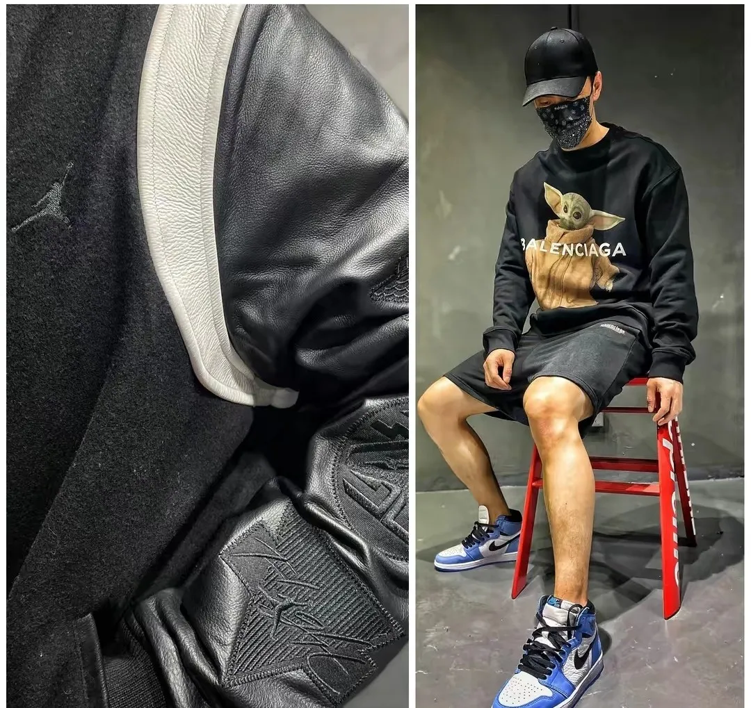 ♻️💯Upper body reference model picture❤️Balenciaga 21SS BLCG Balenciaga Wave Cola Shorts, a classic and versatile style is here! With these pants, they look perfect no matter what outfit you wear! Get it now! Customized special fabrics, ready-to-wear washable, soft and comfortable to the touch.  360 grams of dust-free sweatshirt fabric, washed and cut. Imported environmentally friendly water glue is added to the garment and washed twice to ensure consistent printing. Customized wash mark. This year's sincere shorts LOGO adopts Japanese Tajima embroidery technology, and the printing is full and meticulous. Color: Black/Grey/White/Blue Size: XS-L P:300