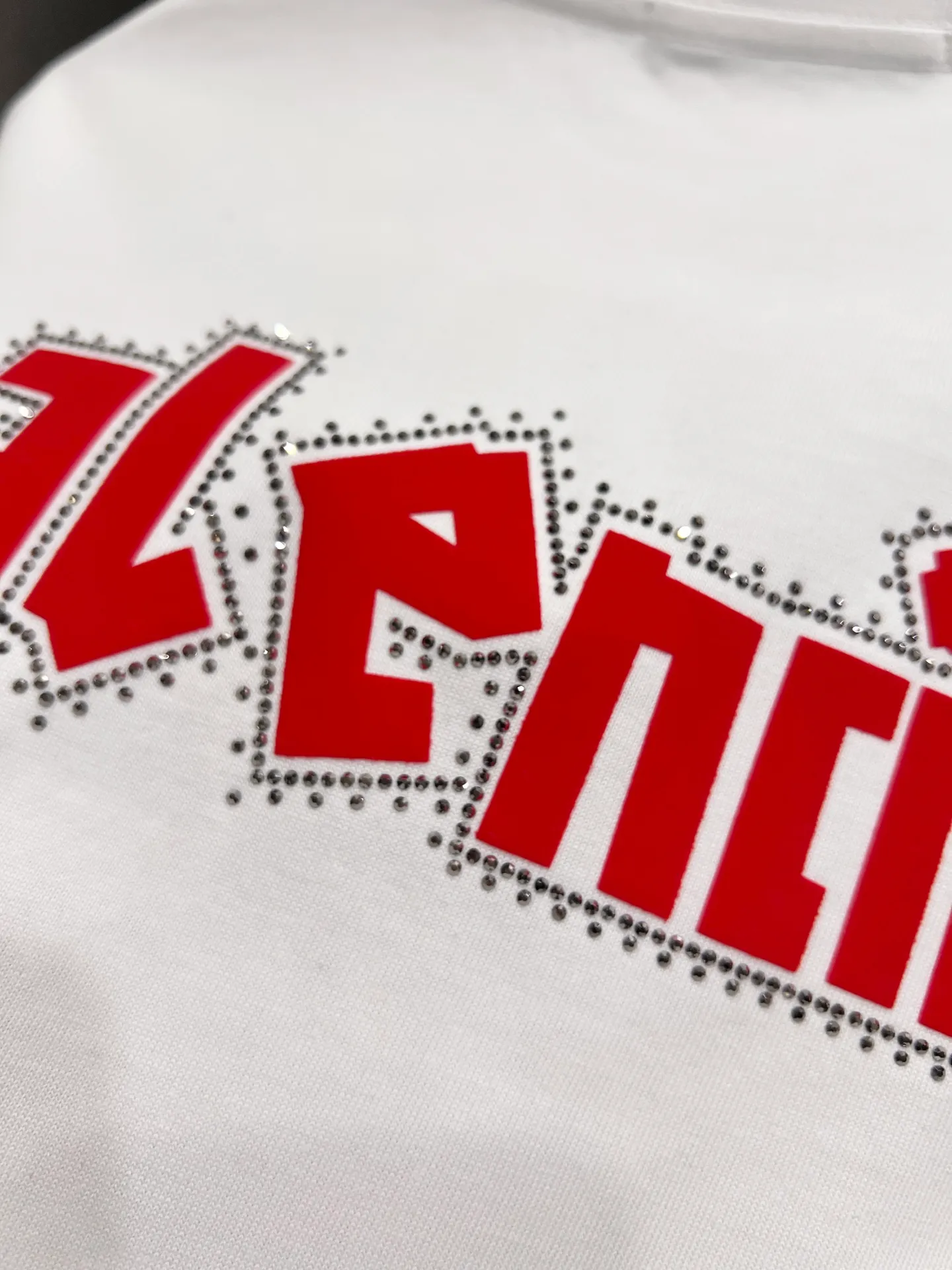 🅿️190 BAL Balenciaga 2025 autumn and winter new short-sleeved T-shirt, classic logo printing + hot diamond process, same style for men and women, loose version, S M L XL XXL, five sizes, color: black, white, Angora red