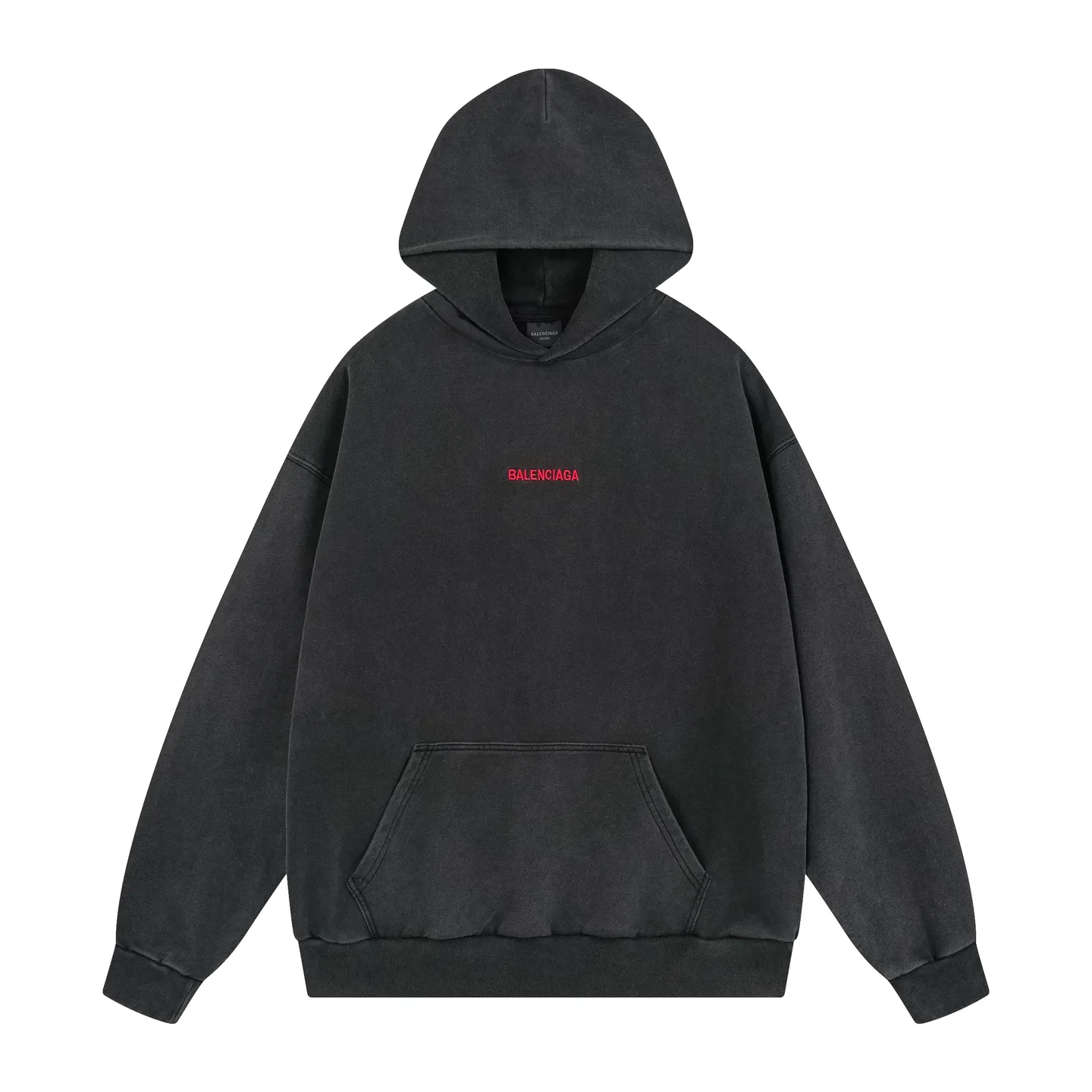 🅿️340 real shots [Top version. Official website quality] BALENCI*GA/25 new model. The latest SS25 style hooded sweatshirt with Paris LOGO embroidery on the front and back. Research and development at the first time, different market currencies. Comparisons welcome. The fabric is made of Paris ZP custom-woven and dyed cotton sweatshirt. Weighing 460 grams, the cloth surface is clean. The cloth pattern is clear, soft and comfortable. The threads are dyed with no color difference. The embroidery is done with embroidery machines imported from Tajima, and the garments are washed and aged. Jubie market currency. Welcome to compare. The version adopts OS loose shoulder design. Same style for men and women. Code: BL259969 Color: washed black Size: XS S M L