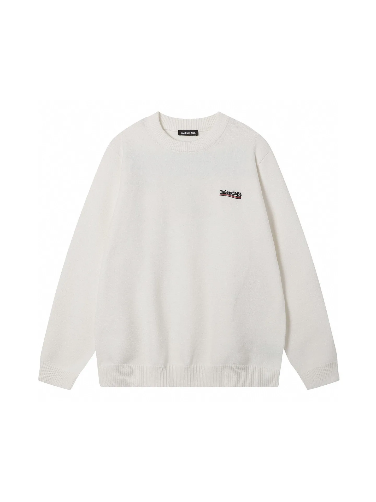 🅿️310 BALENCIAGA/balenciaga sweater series, same style for men and women, elegant and timeless, made of modal pure cotton blended fabric, Paris English letters logo three-dimensional embroidery on the chest, cola wave logo jacquard on the back, high-density knitting, not soft or baggy, soft and comfortable to the touch, elastic and textured Size: S M L